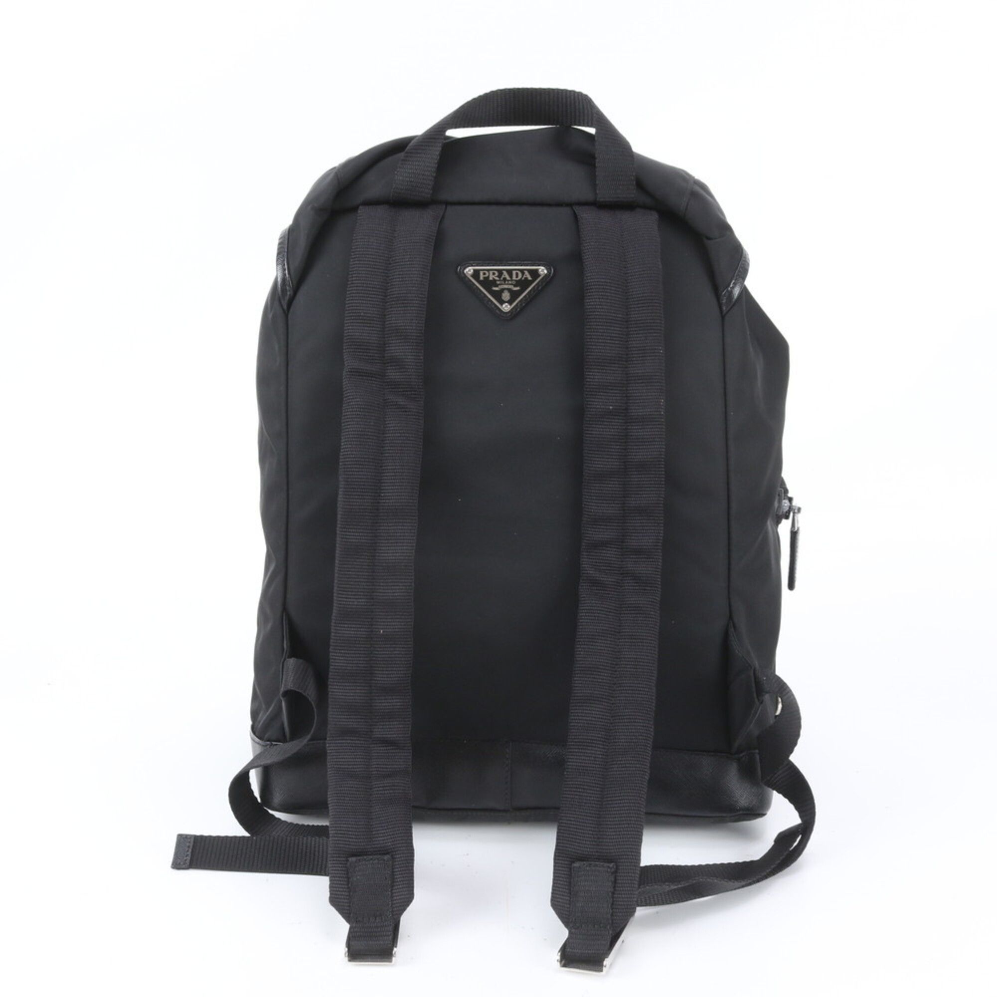 Leather Nylon Backpack (Pre-Owned) - Prada - Modalova