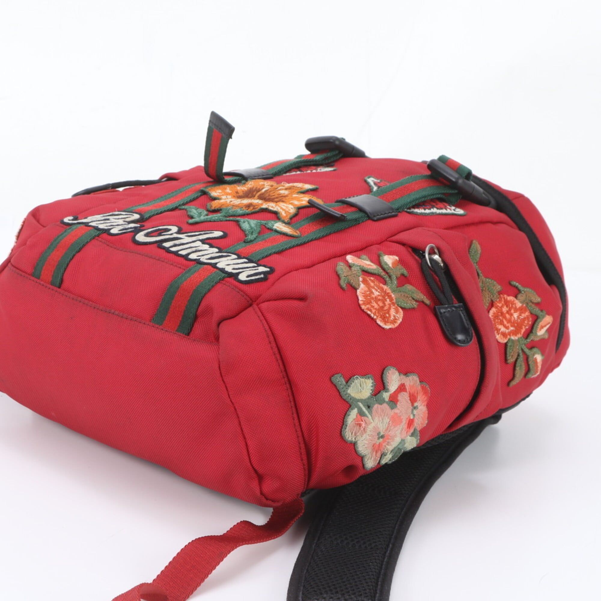 Leather Canvas Backpack Shoulder Bag (Pre-Owned) - Gucci - Modalova