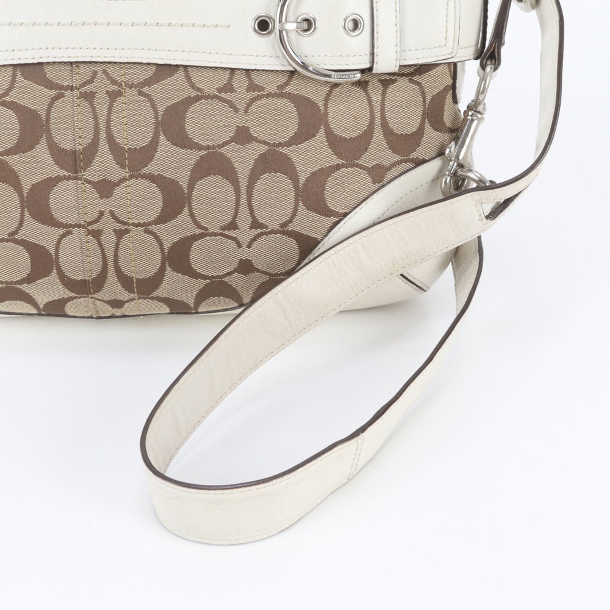 Leather Canvas Handbag Shoulder Bag Tote Bag (Pre-Owned) - Coach - Modalova