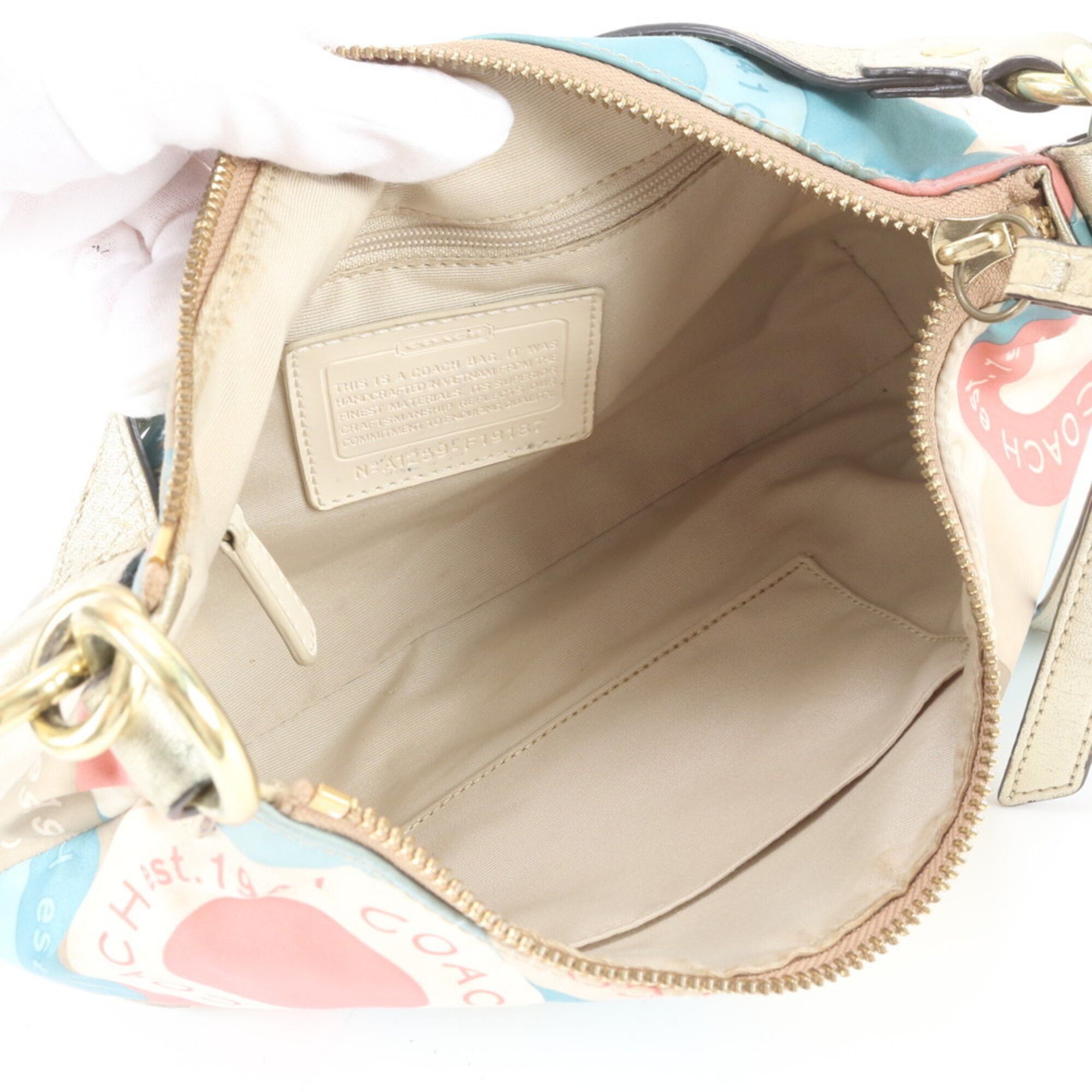 Leather Nylon Handbag Shoulder Bag (Pre-Owned) - Coach - Modalova