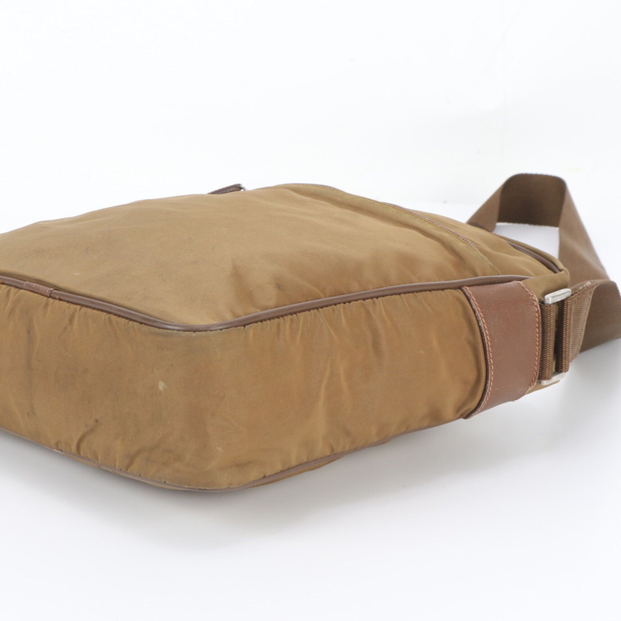 Leather Nylon Messenger Bag Shoulder Bag (Pre-Owned) - Prada - Modalova