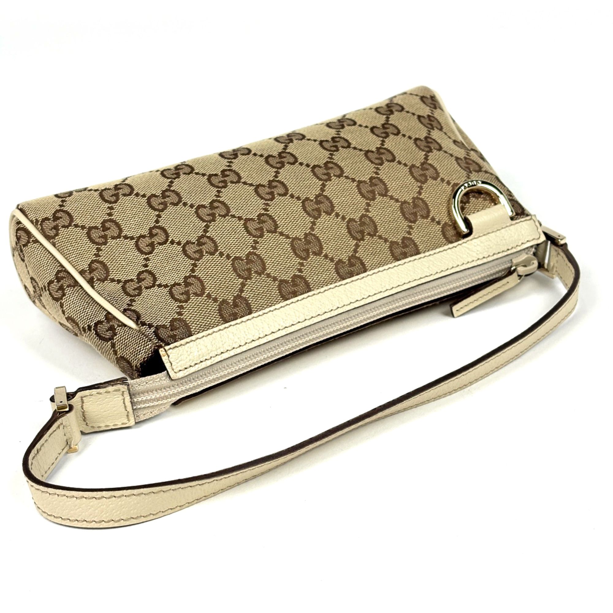 Abbey Gg Canvas Leather Handbag Pouch (Pre-Owned) - Gucci - Modalova