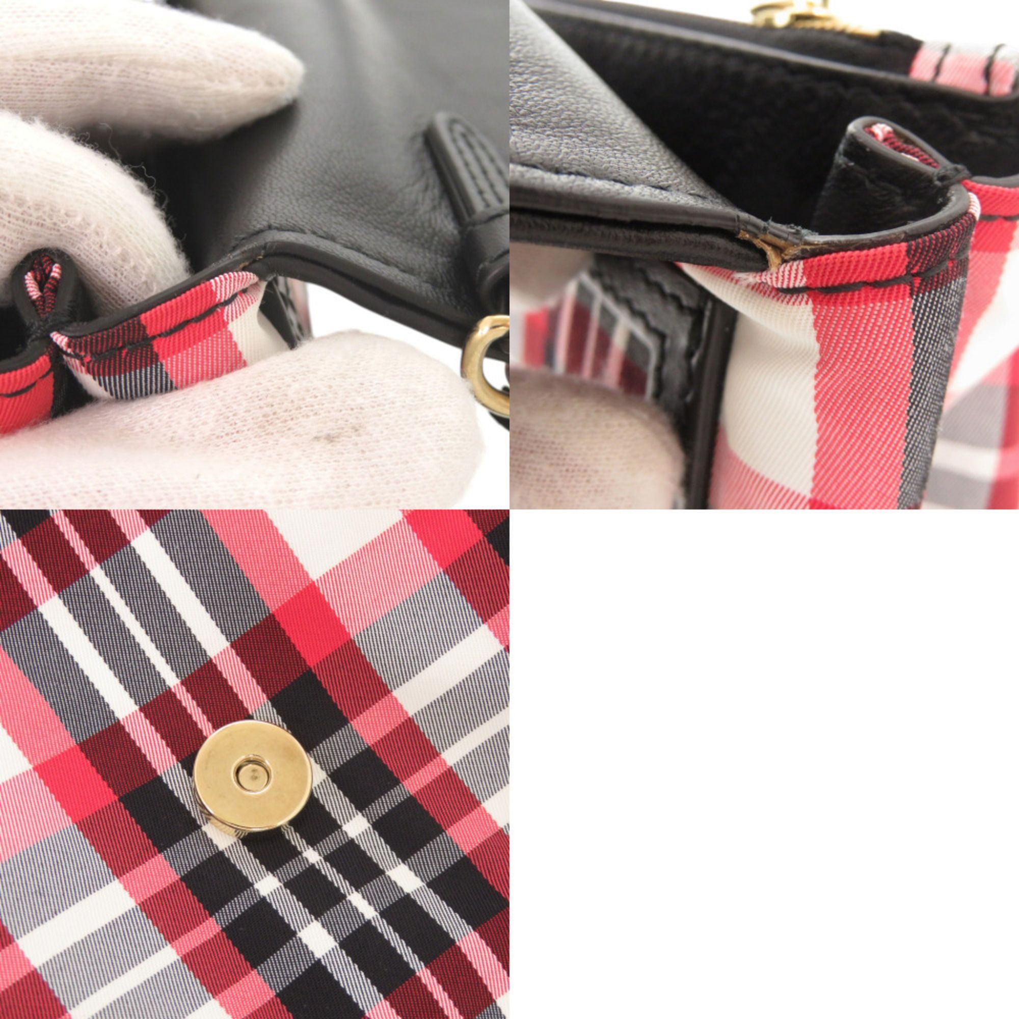 Nylon Leather Shoulder Bag (Pre-Owned) - Burberry - Modalova