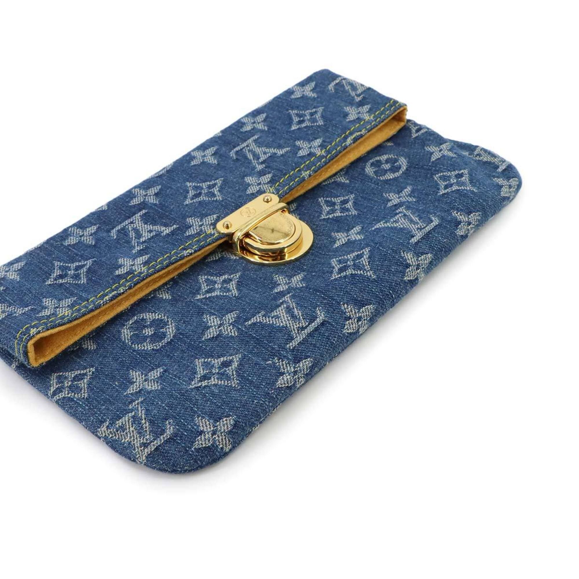 Monogram Denim Clutch Bag Pochette (Pre-Owned) - Louis Vuitton - Modalova