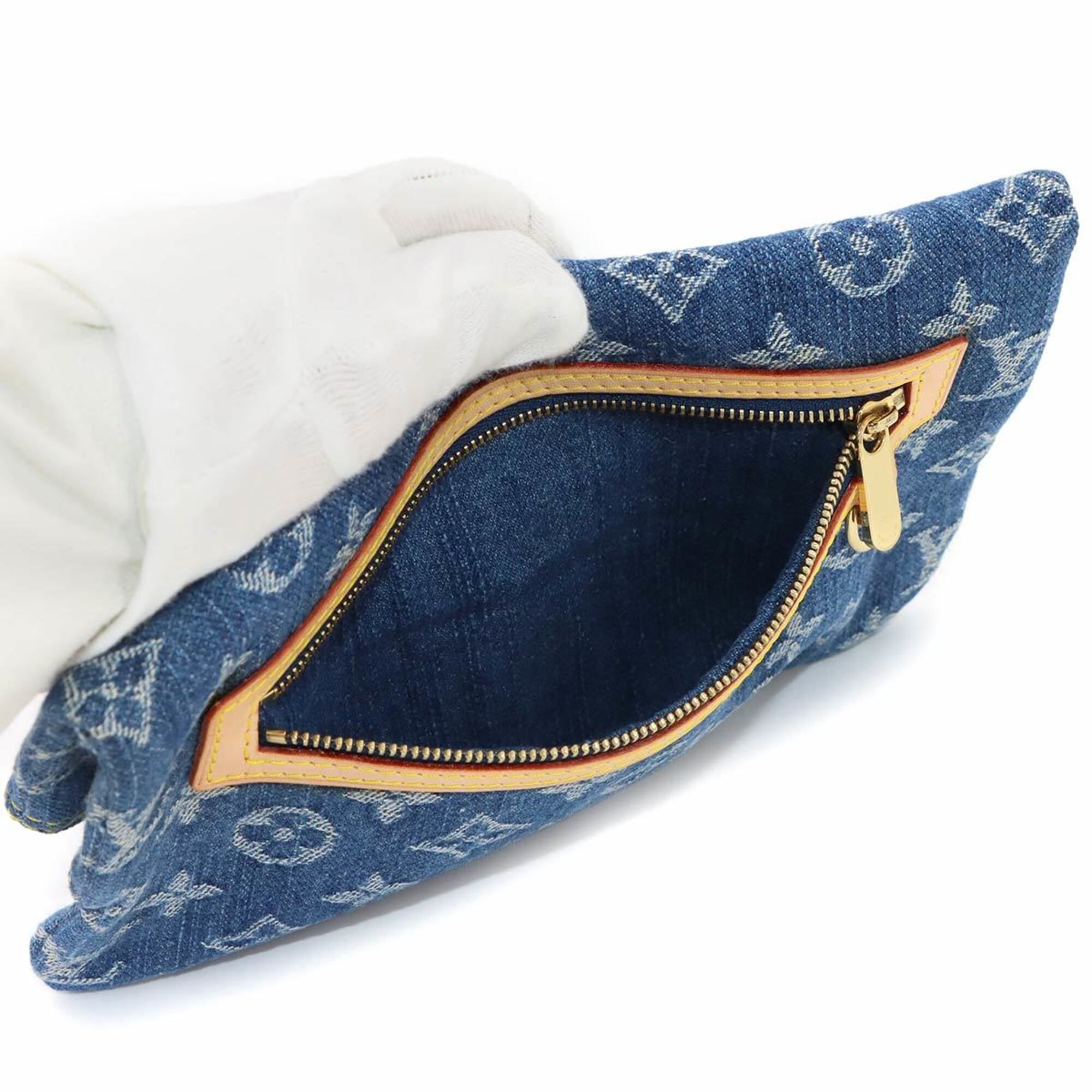 Monogram Denim Clutch Bag Pochette (Pre-Owned) - Louis Vuitton - Modalova