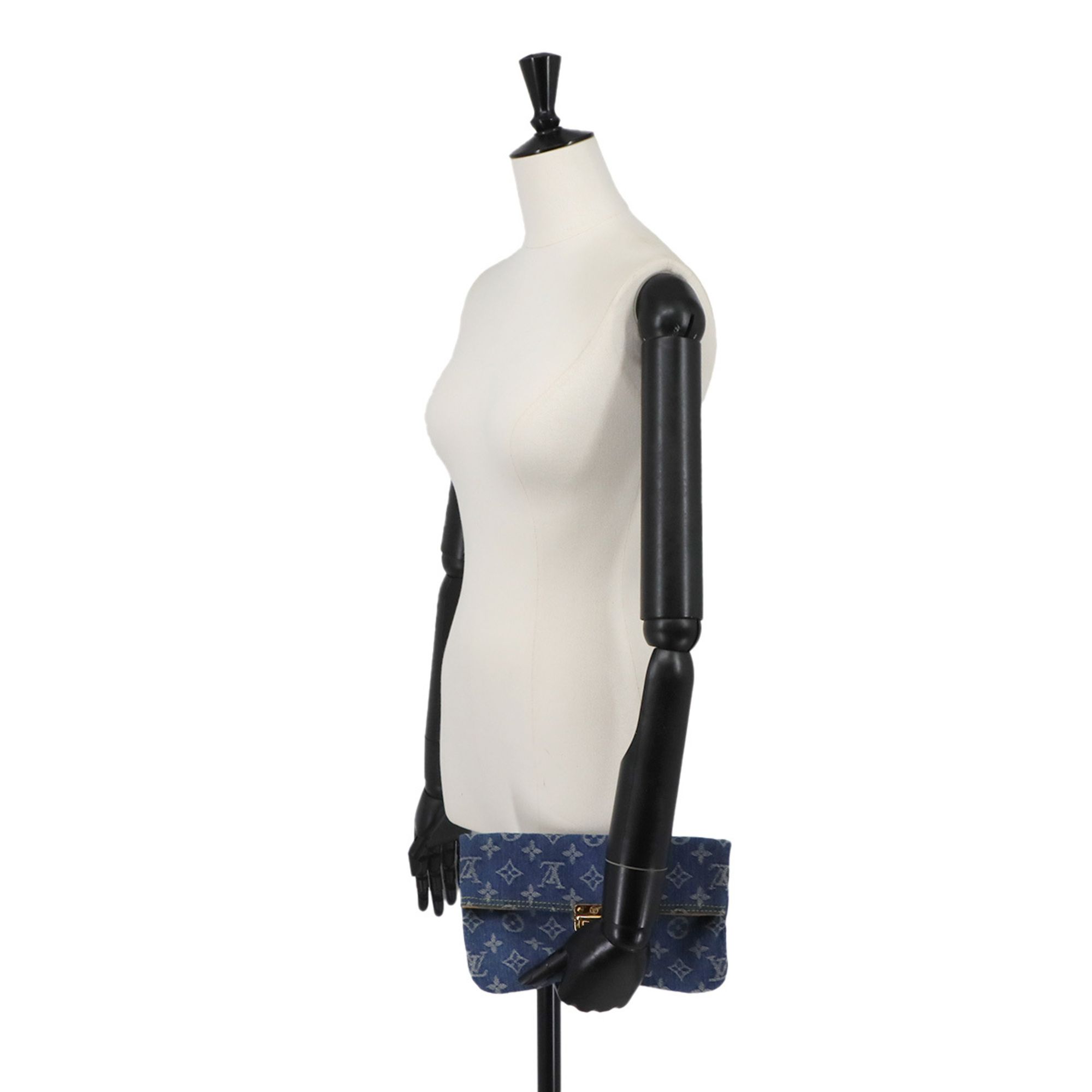 Monogram Denim Clutch Bag Pochette (Pre-Owned) - Louis Vuitton - Modalova
