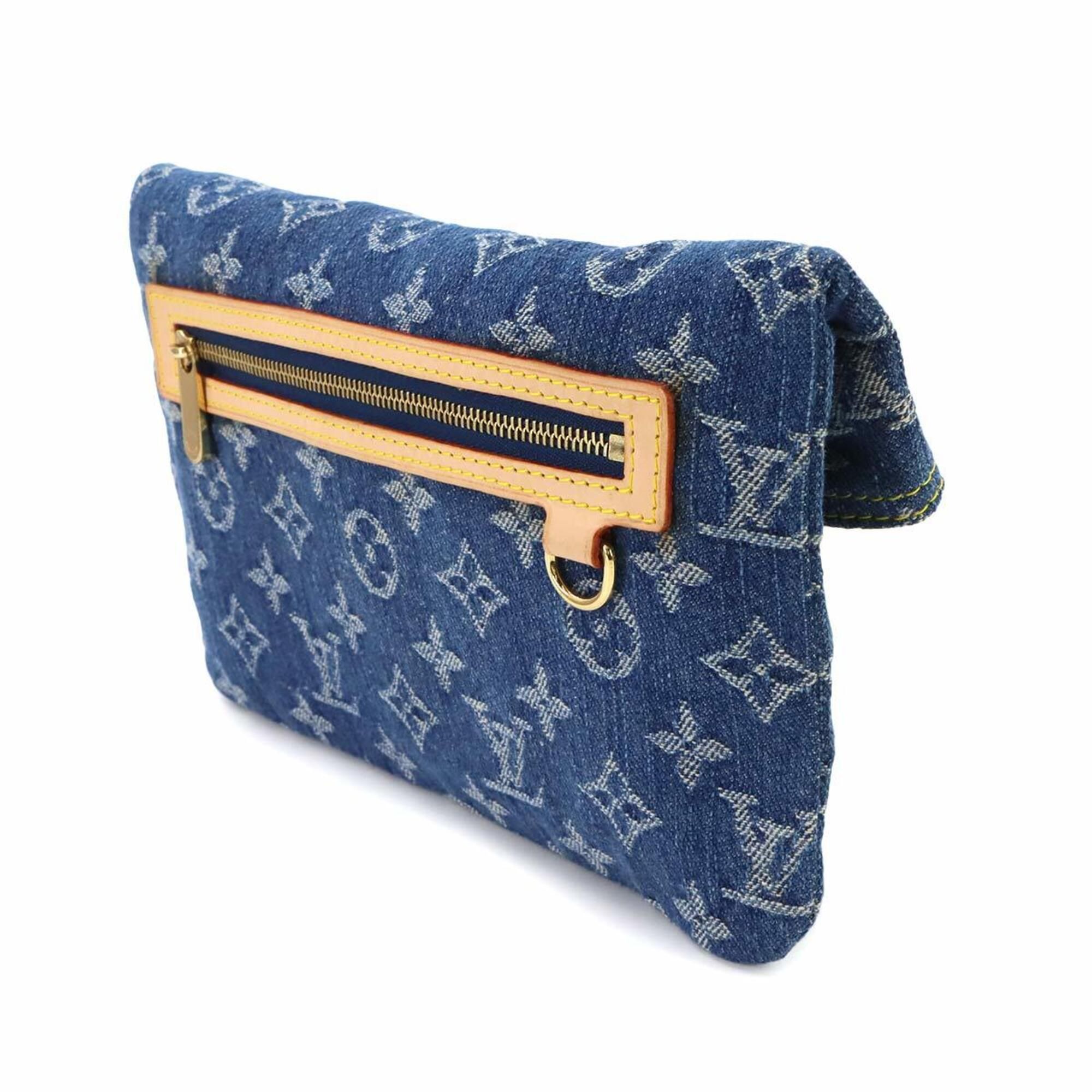 Monogram Denim Clutch Bag Pochette (Pre-Owned) - Louis Vuitton - Modalova