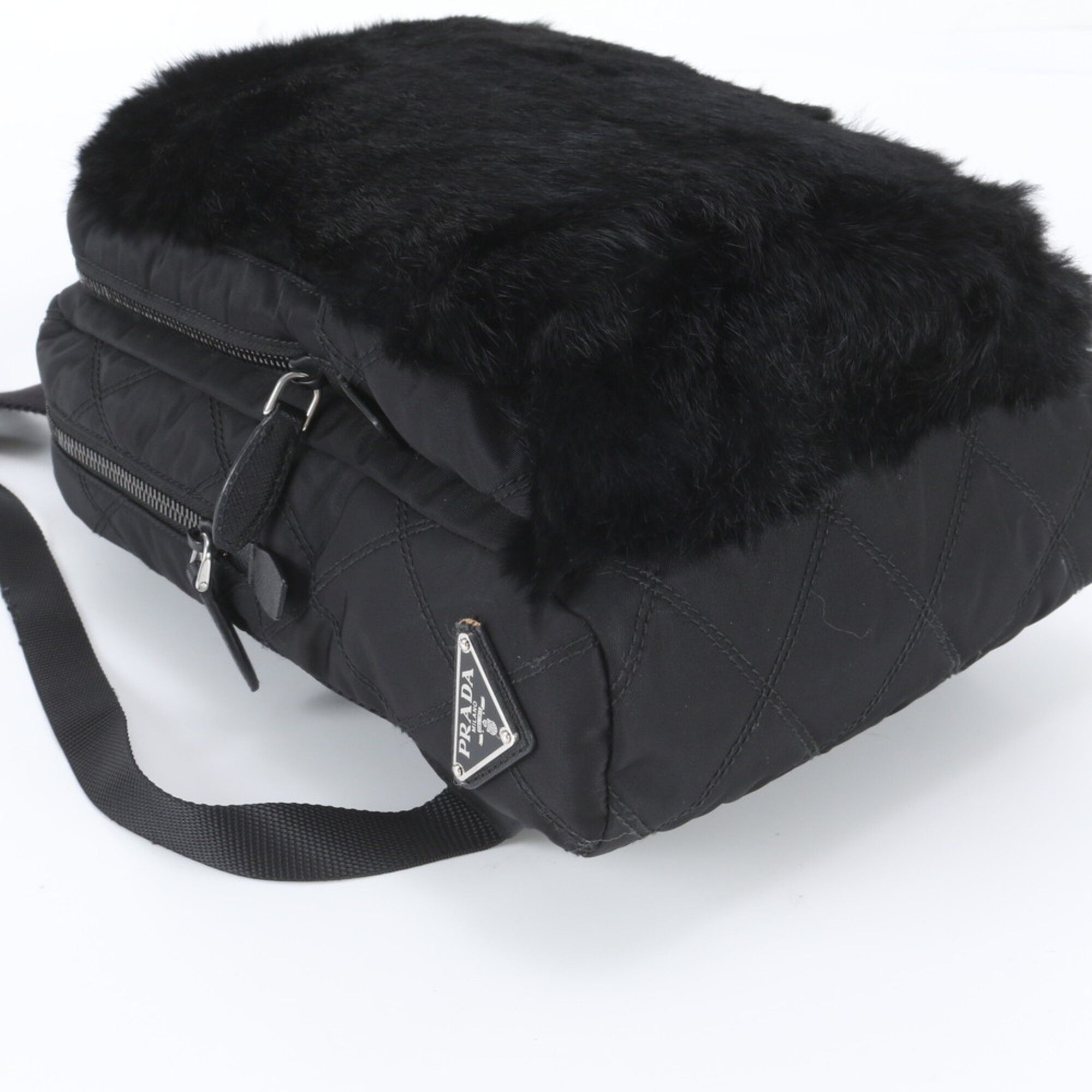 Leather Nylon Backpack (Pre-Owned) - Prada - Modalova