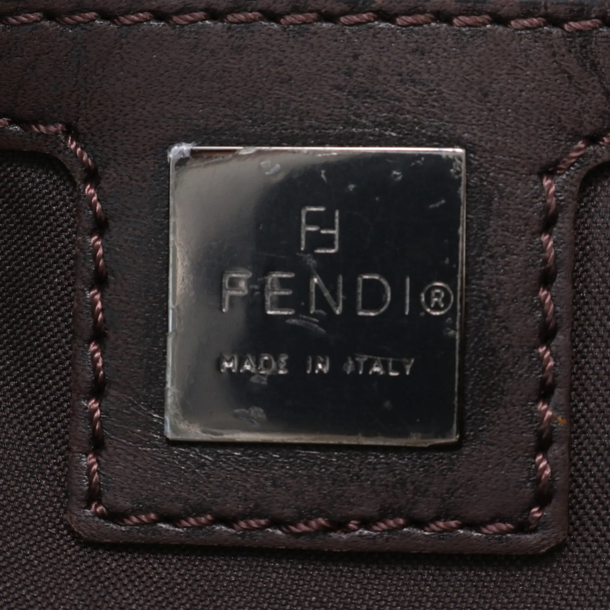 Leather Canvas Handbag Shoulder Bag (Pre-Owned) - Fendi - Modalova