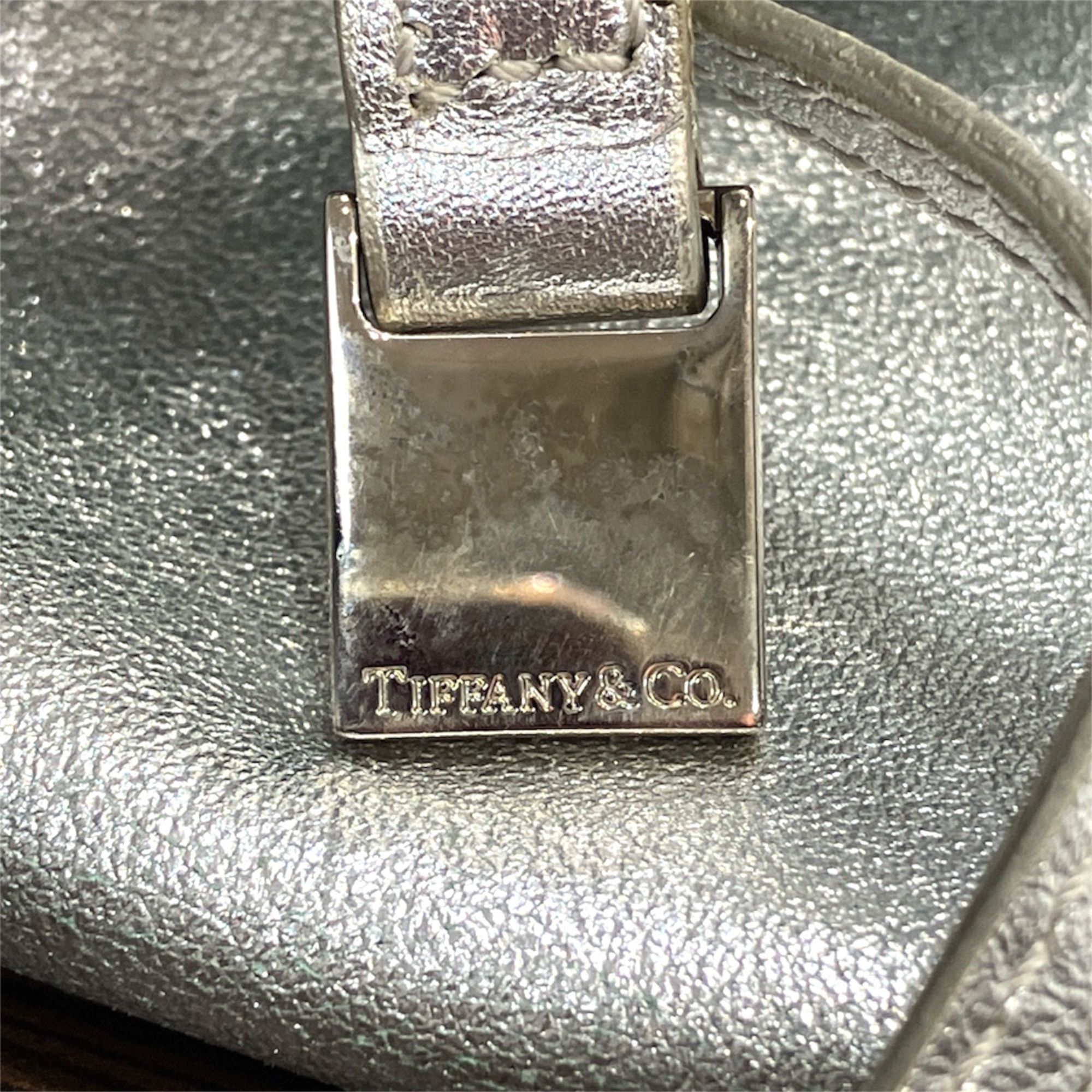 Leather Suede Pouch Tote Bag (Pre-Owned) - Tiffany - Modalova