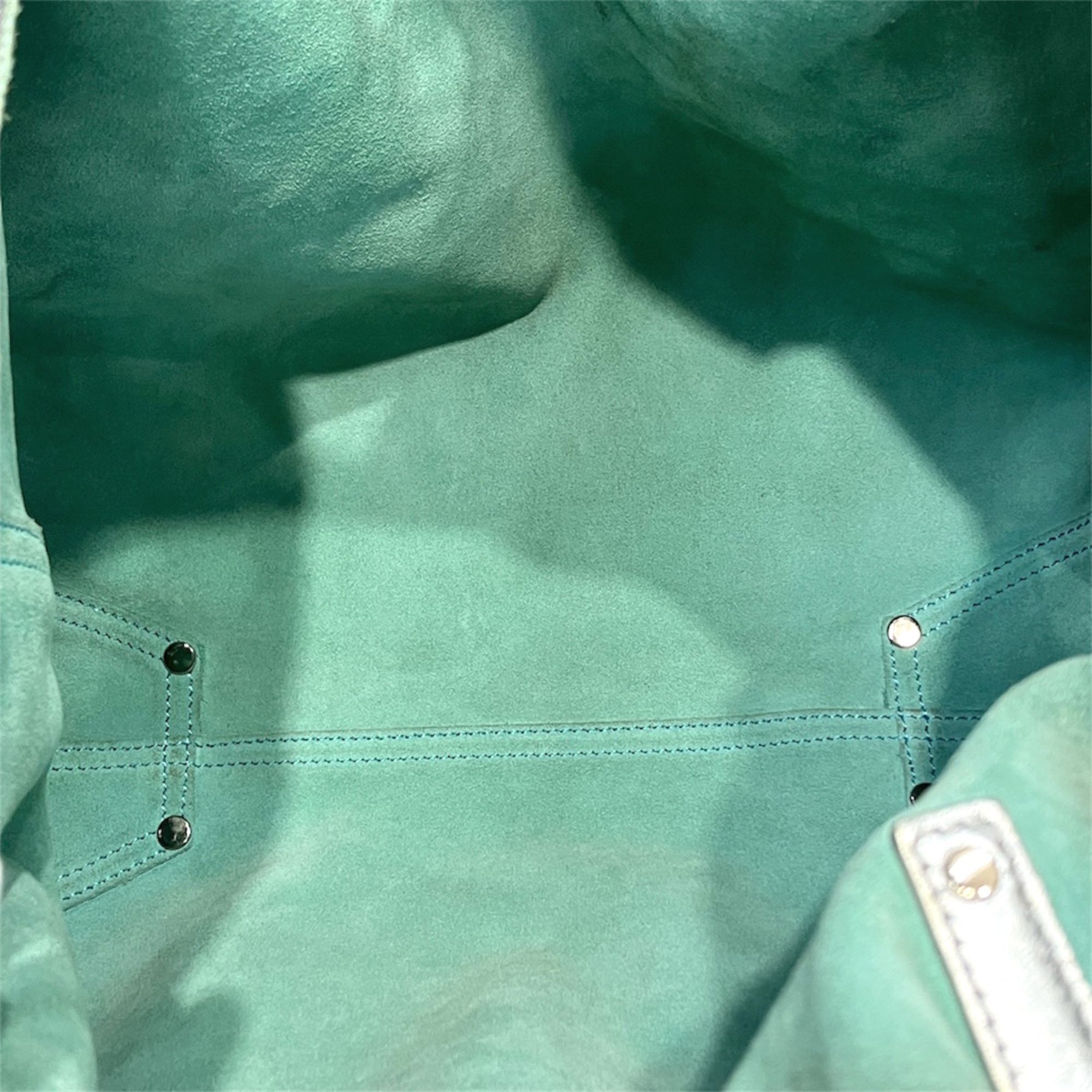 Leather Suede Pouch Tote Bag (Pre-Owned) - Tiffany - Modalova