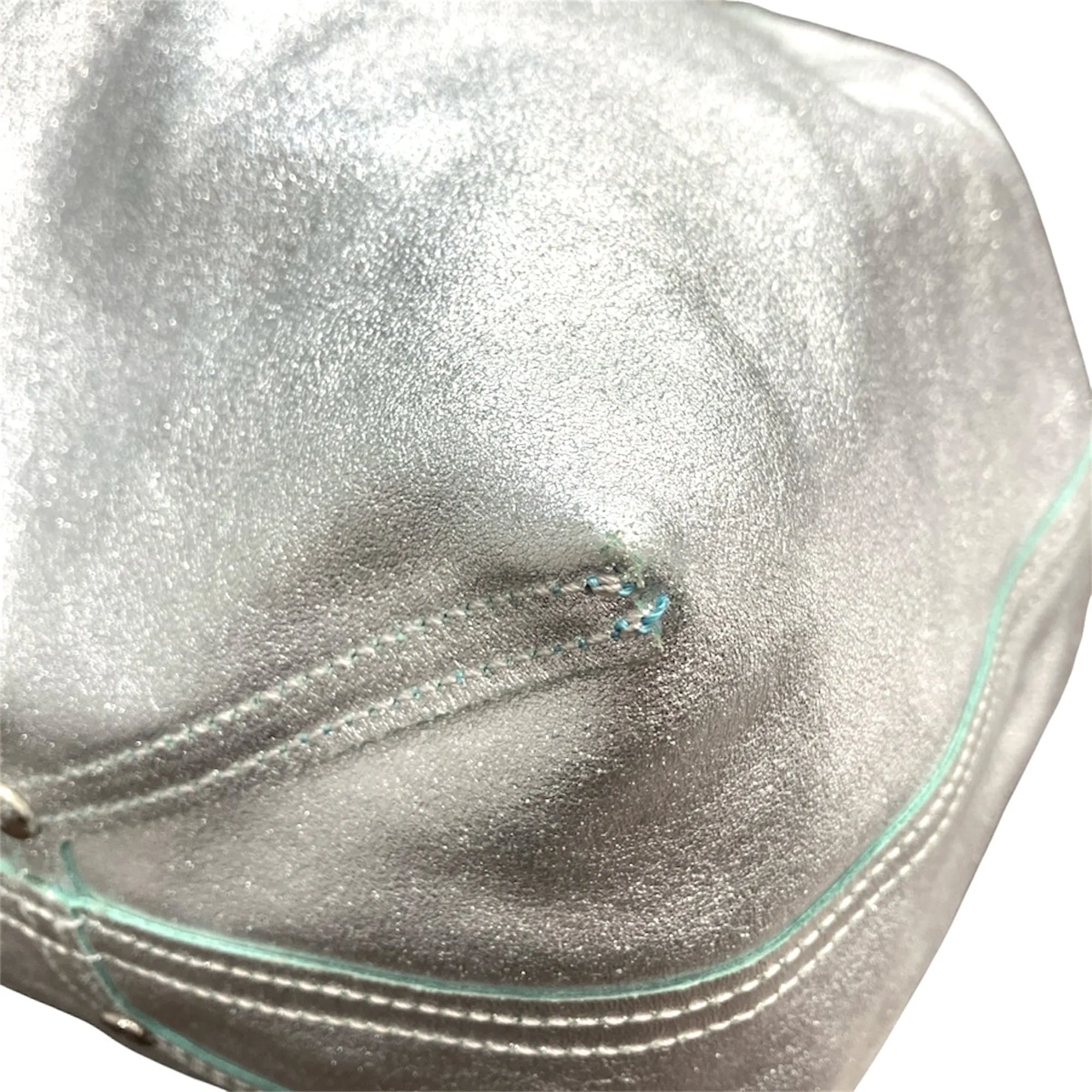 Leather Suede Pouch Tote Bag (Pre-Owned) - Tiffany - Modalova