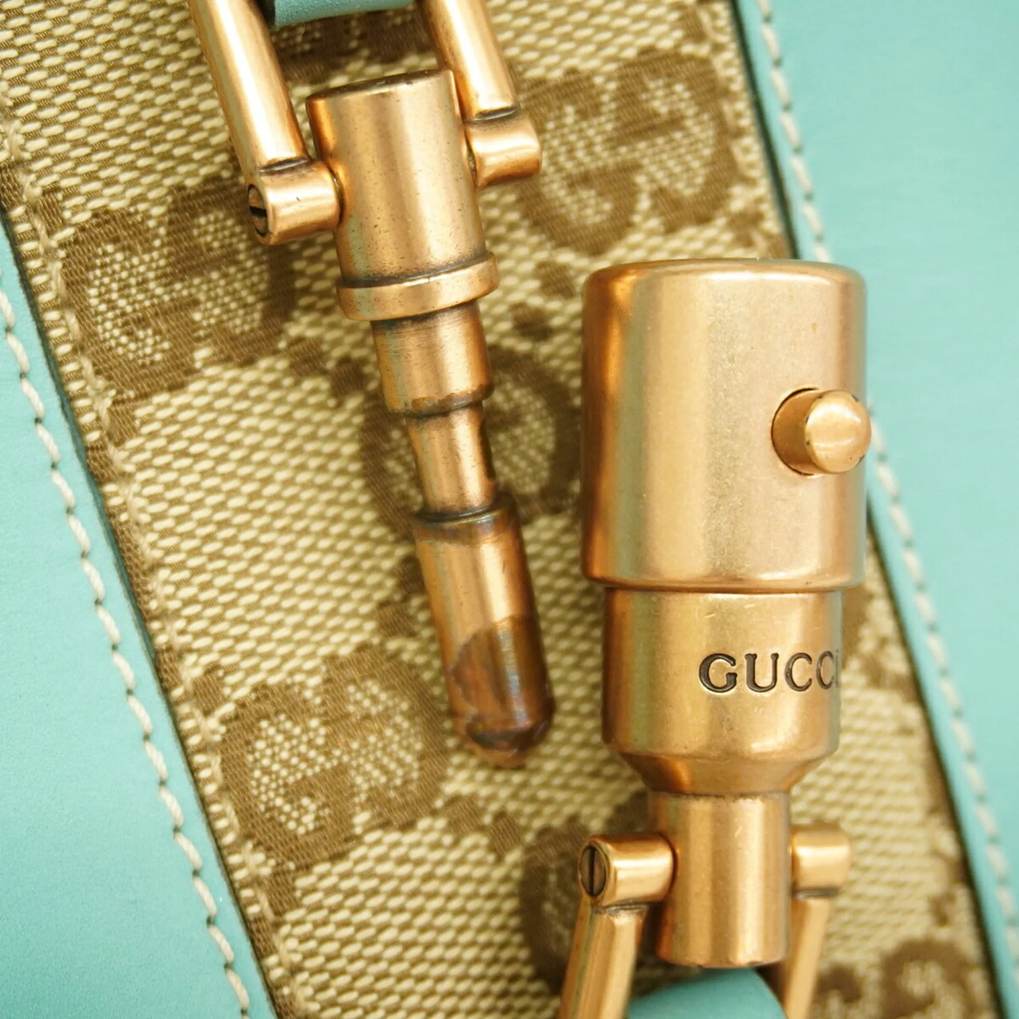 Leather Canvas Handbag (Pre-Owned) - Gucci - Modalova