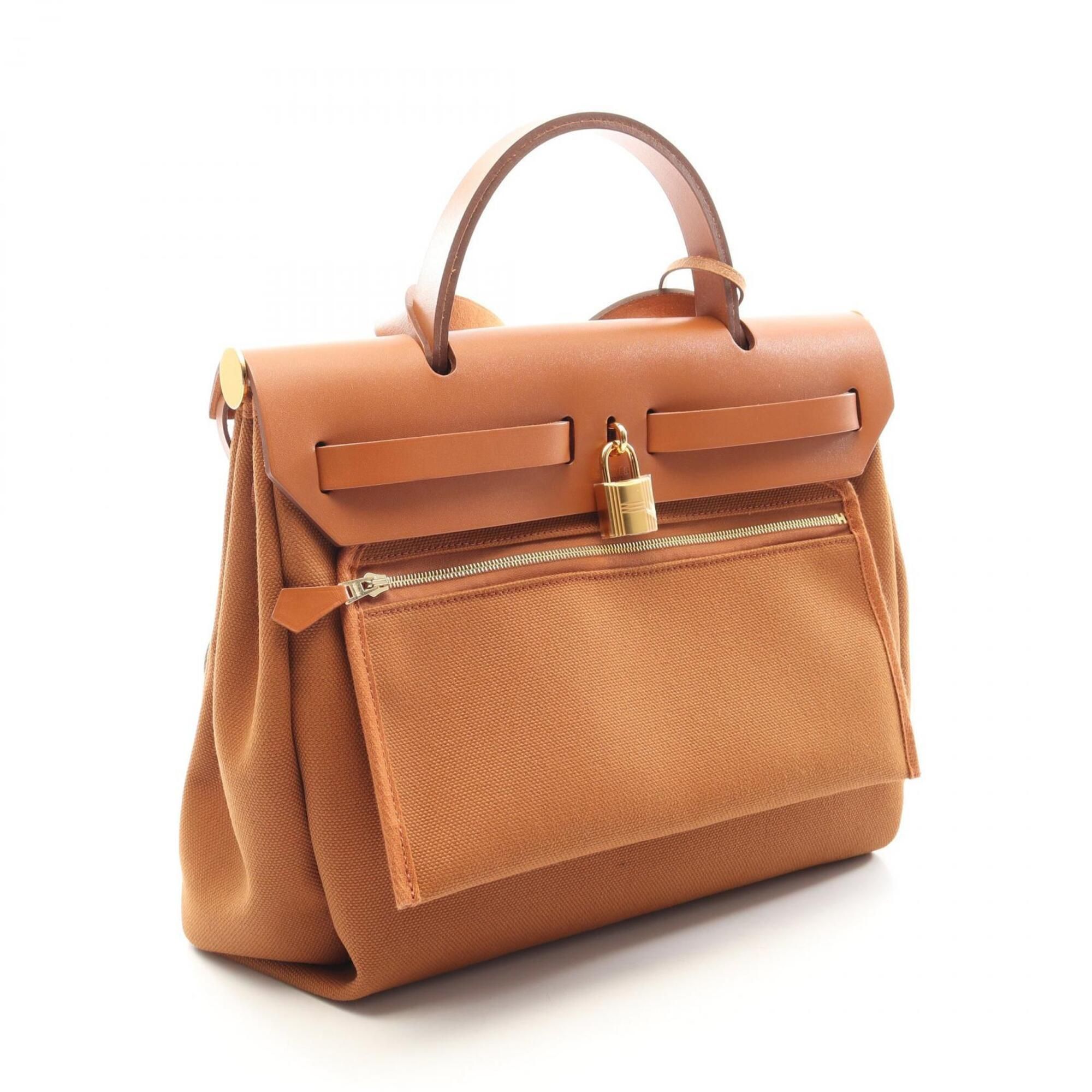 Canvas Leather Handbag (Pre-Owned) - Hermes - Modalova