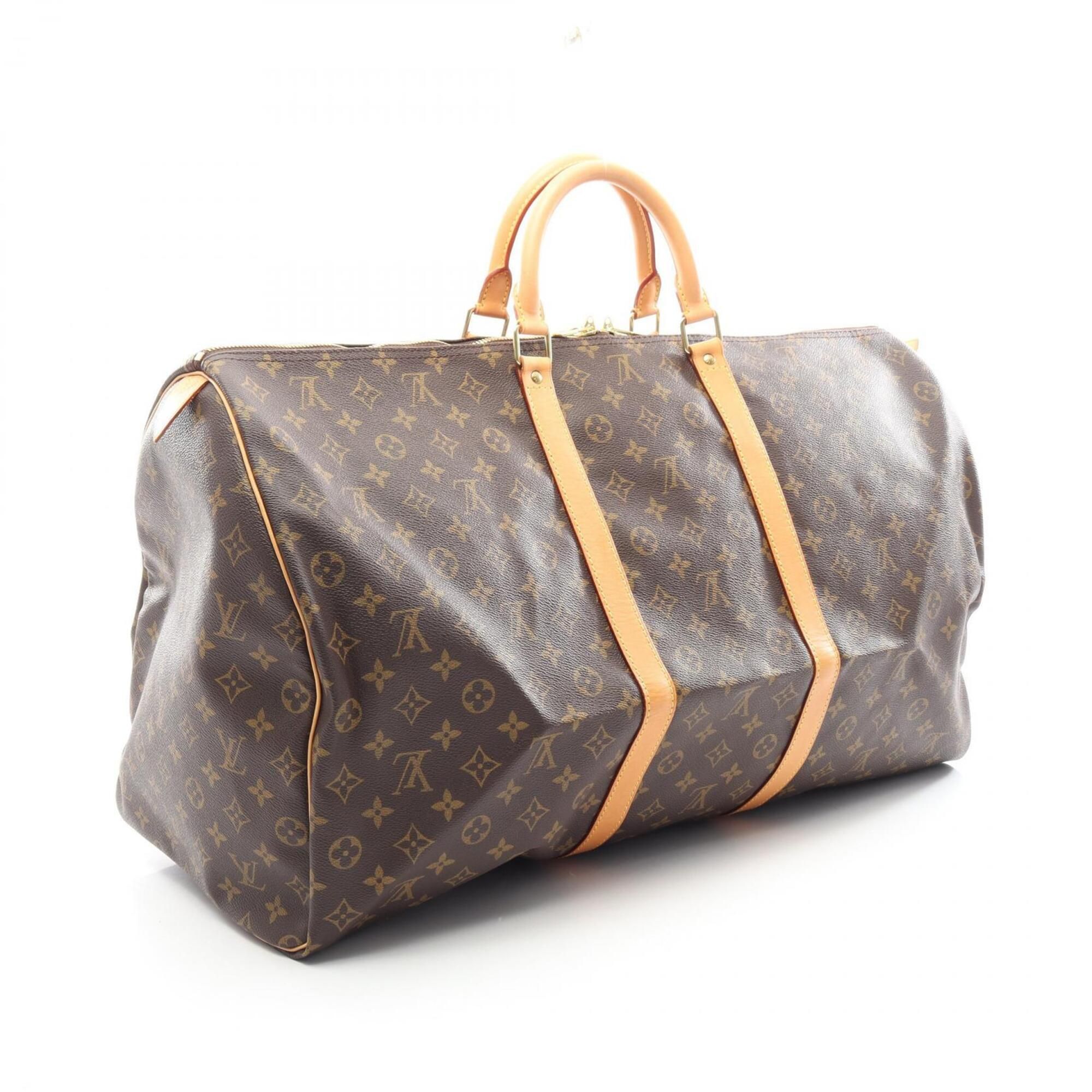 Coated Canvas Monogram Leather Boston Bag Handbag (Pre-Owned) - Louis Vuitton - Modalova