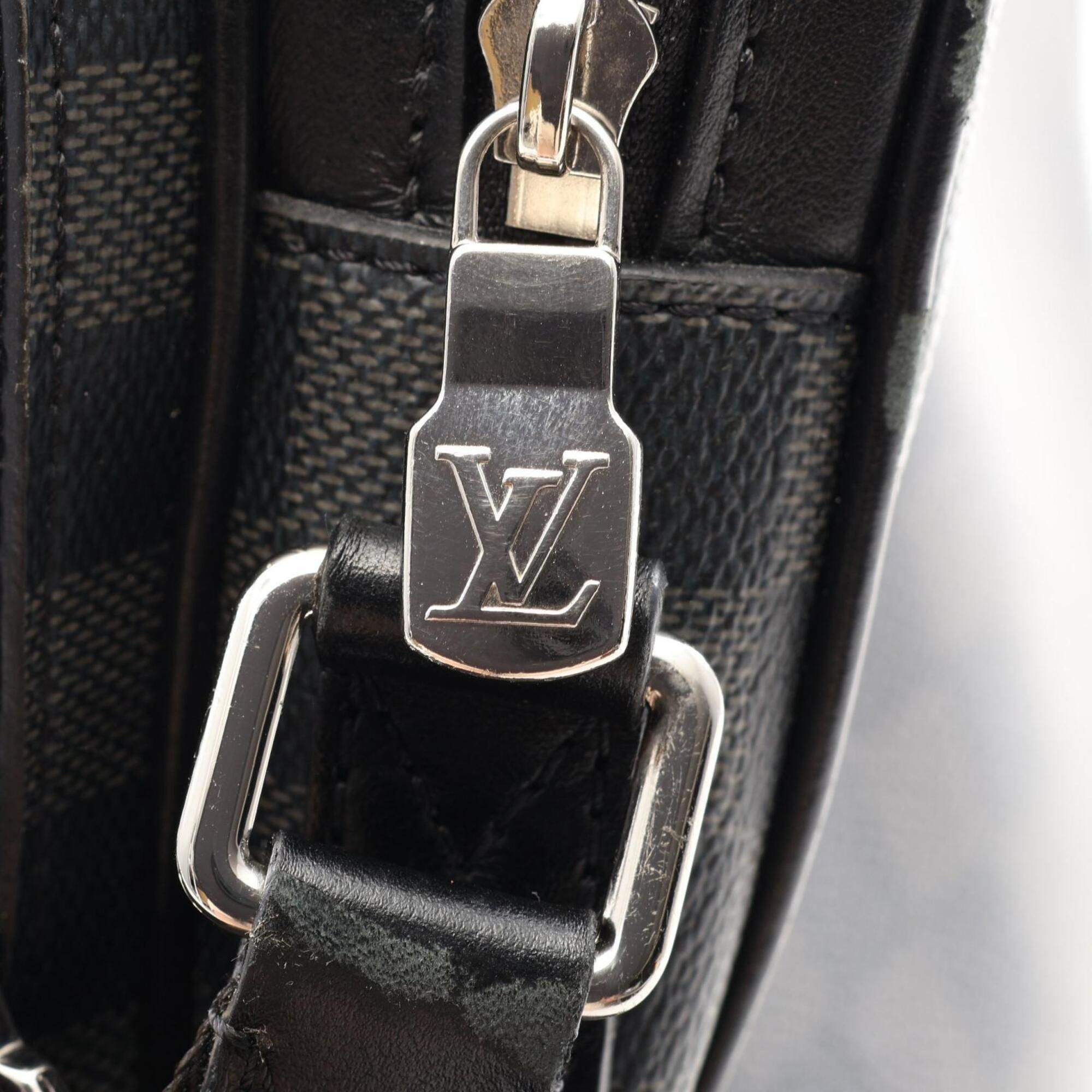 Coated Canvas Damier Graphite Leather Handbag Shoulder Bag (Pre-Owned) - Louis Vuitton - Modalova