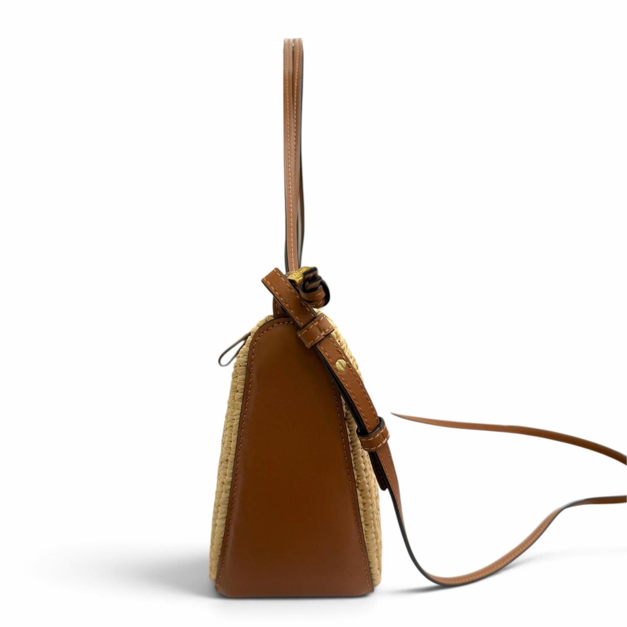 Raffia Leather Handbag Shoulder Bag (Pre-Owned) - Loewe - Modalova
