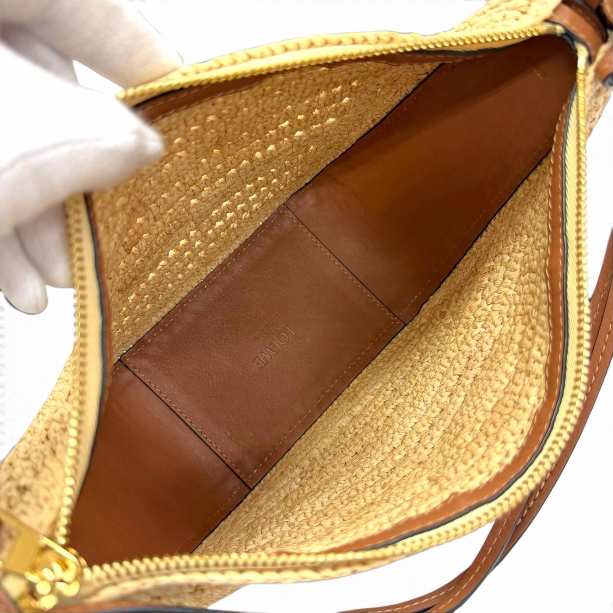 Raffia Leather Handbag Shoulder Bag (Pre-Owned) - Loewe - Modalova