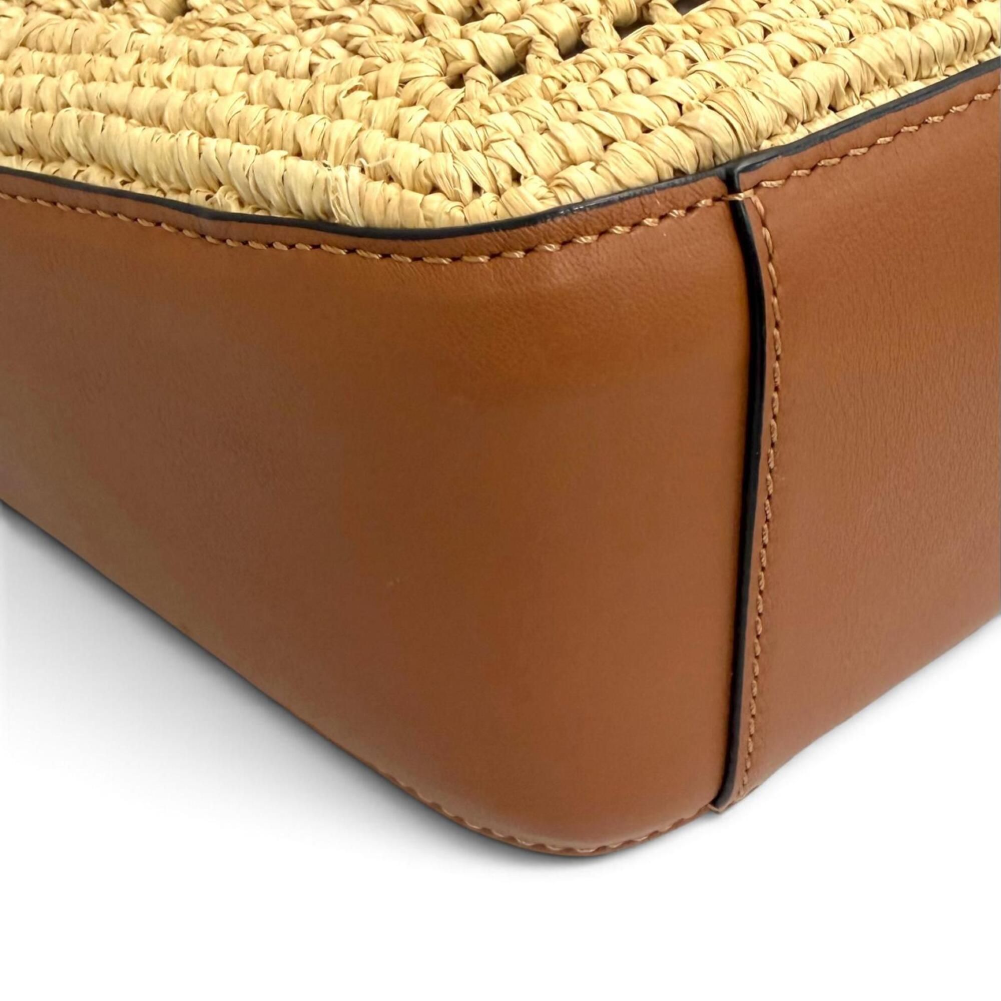 Raffia Leather Handbag Shoulder Bag (Pre-Owned) - Loewe - Modalova