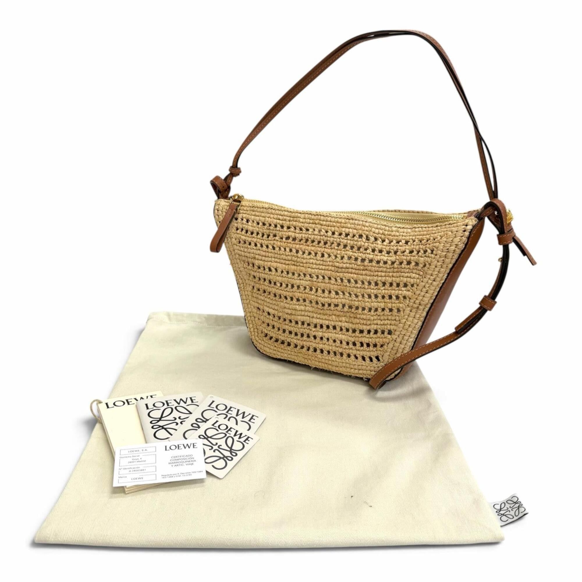 Raffia Leather Handbag Shoulder Bag (Pre-Owned) - Loewe - Modalova
