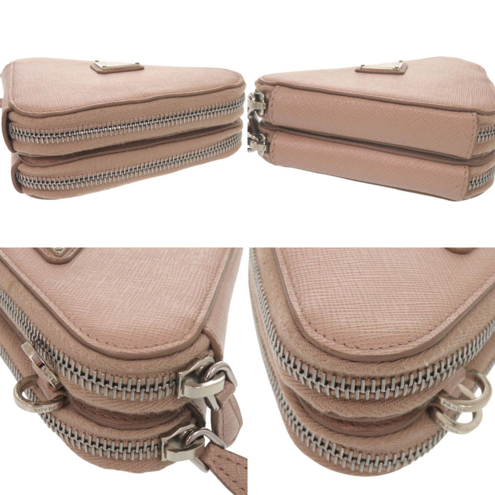 Leather Saffiano Triangle Shoulder Bag (Pre-Owned) - Prada - Modalova