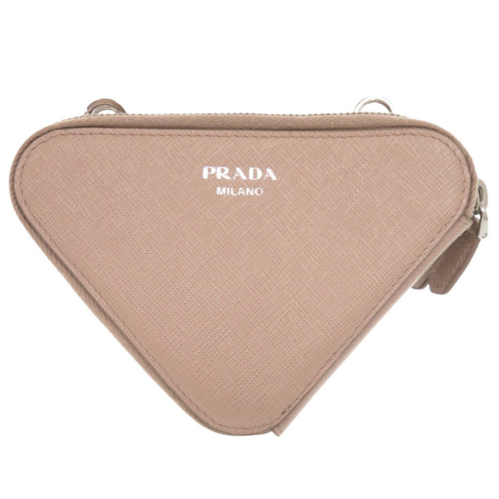 Leather Saffiano Triangle Shoulder Bag (Pre-Owned) - Prada - Modalova