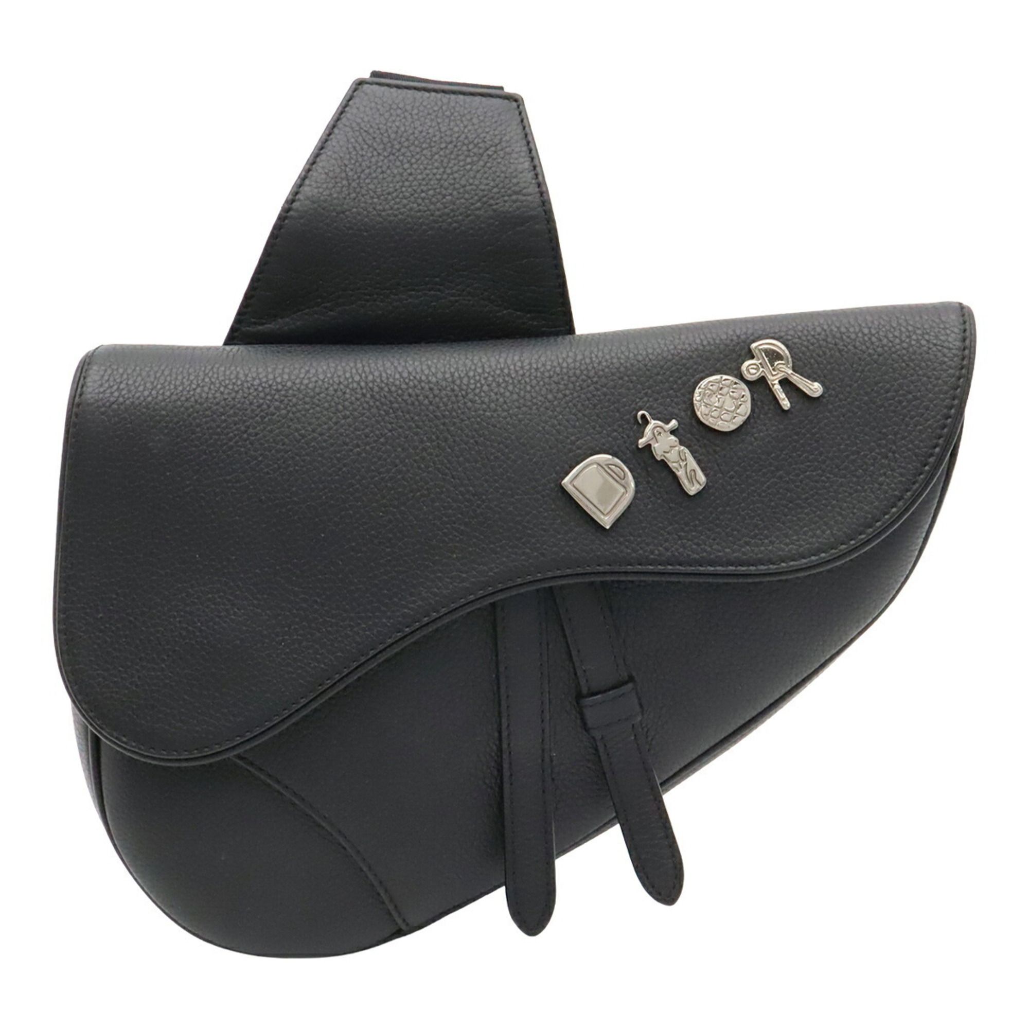 Leather Canvas Saddle Bag Sling Bag (Pre-Owned) - Christian Dior - Modalova