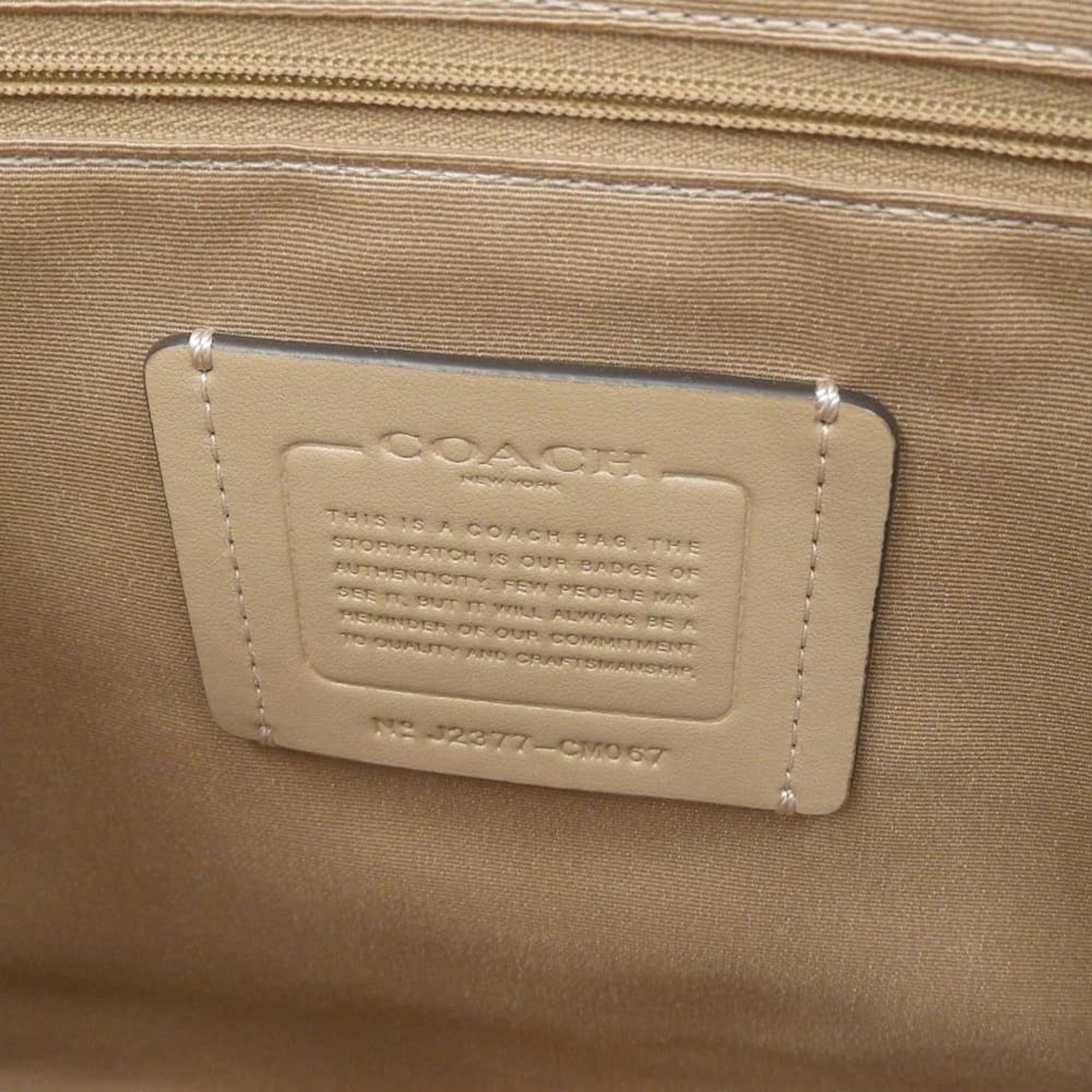 Leather Canvas Handbag Shoulder Bag (Pre-Owned) - Coach - Modalova