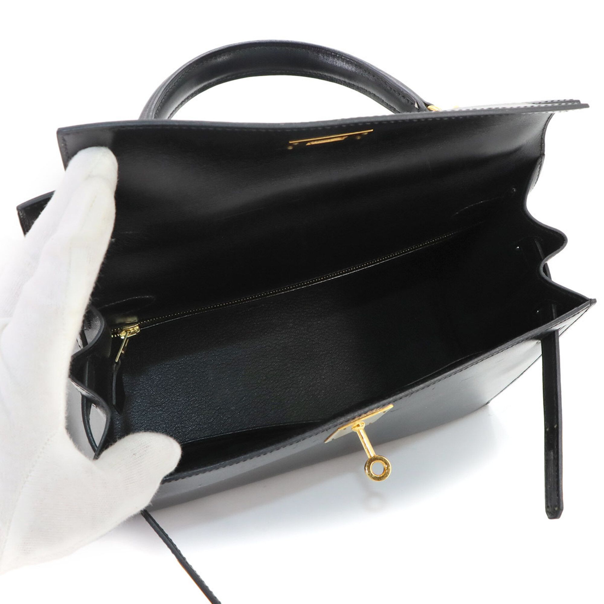 Box Calf Leather Handbag (Pre-Owned) - Hermes - Modalova