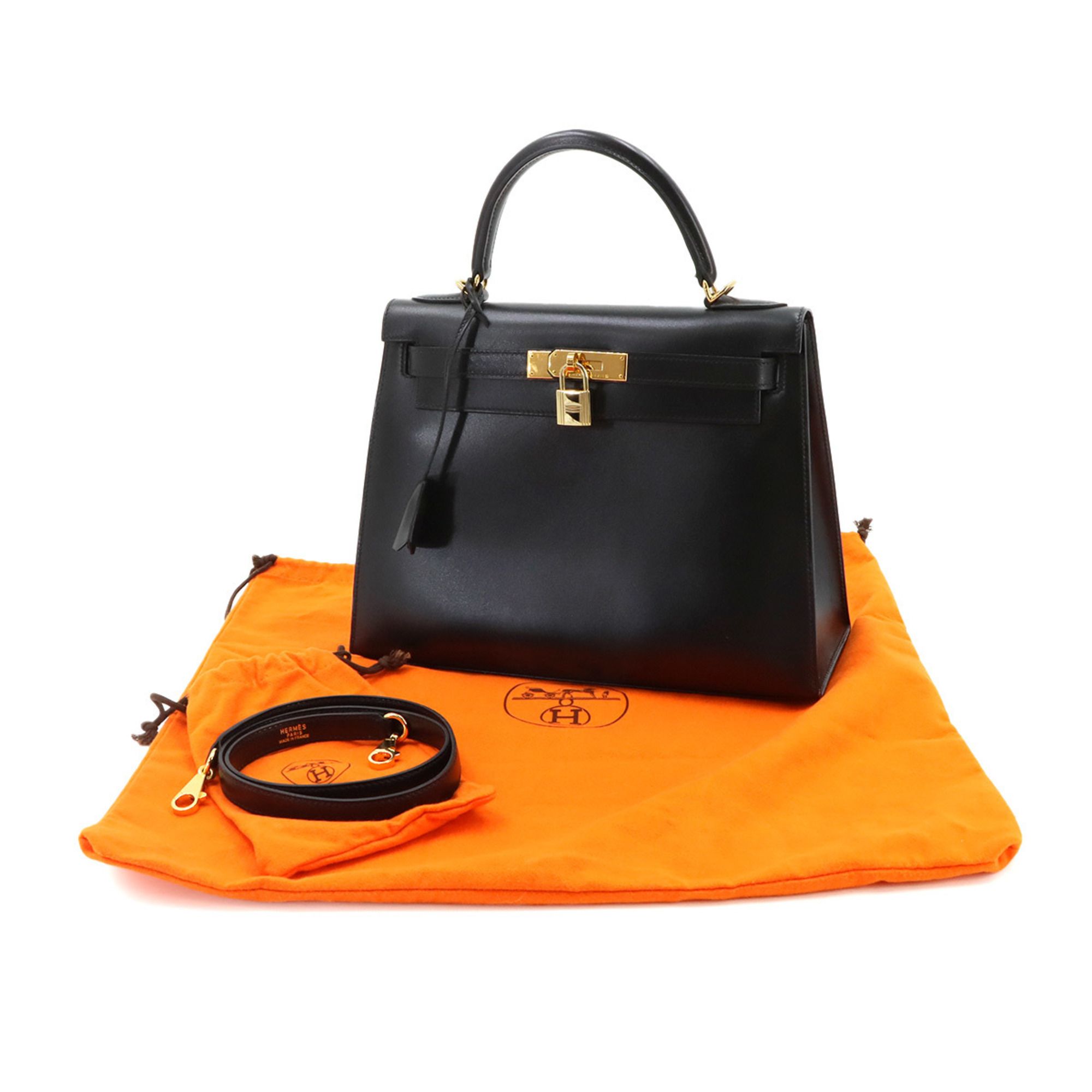 Box Calf Leather Handbag (Pre-Owned) - Hermes - Modalova