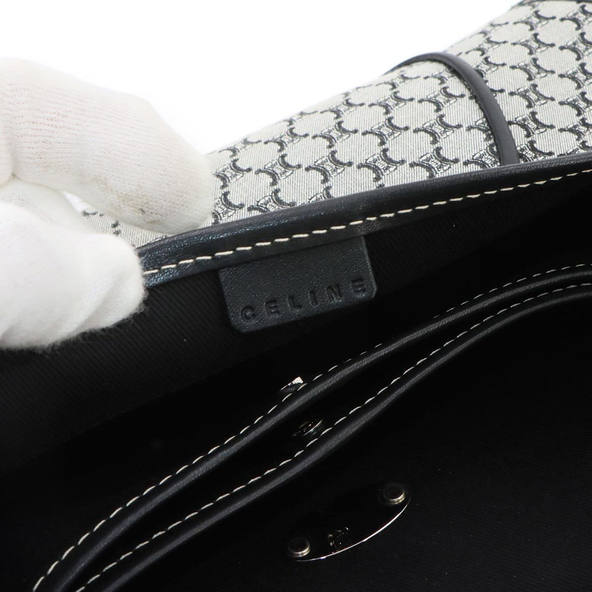 Canvas Leather Handbag Shoulder Bag (Pre-Owned) - Celine - Modalova