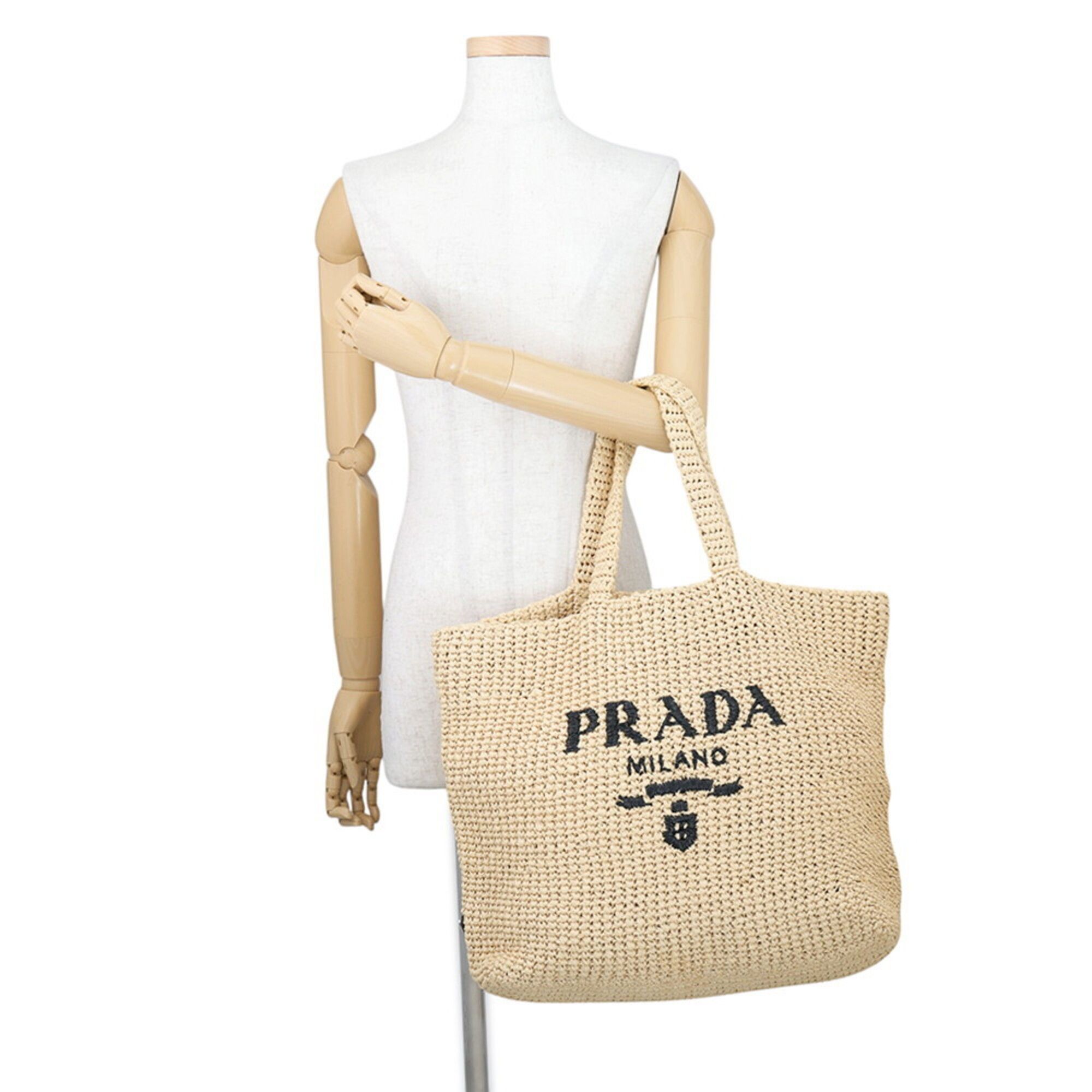 Raffia Handbag Tote Bag (Pre-Owned) - Prada - Modalova