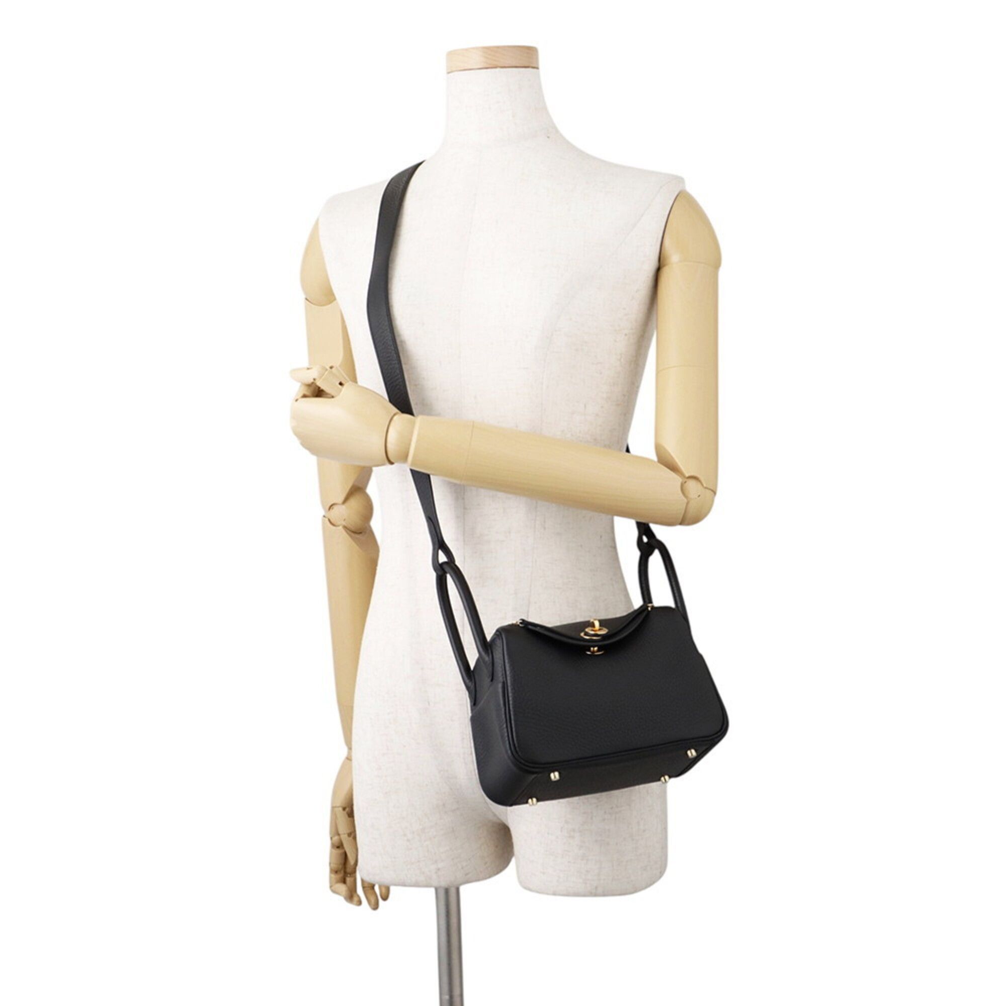 Lindy Taurillon Clemence Leather Shoulder Bag (Pre-Owned) - Hermes - Modalova