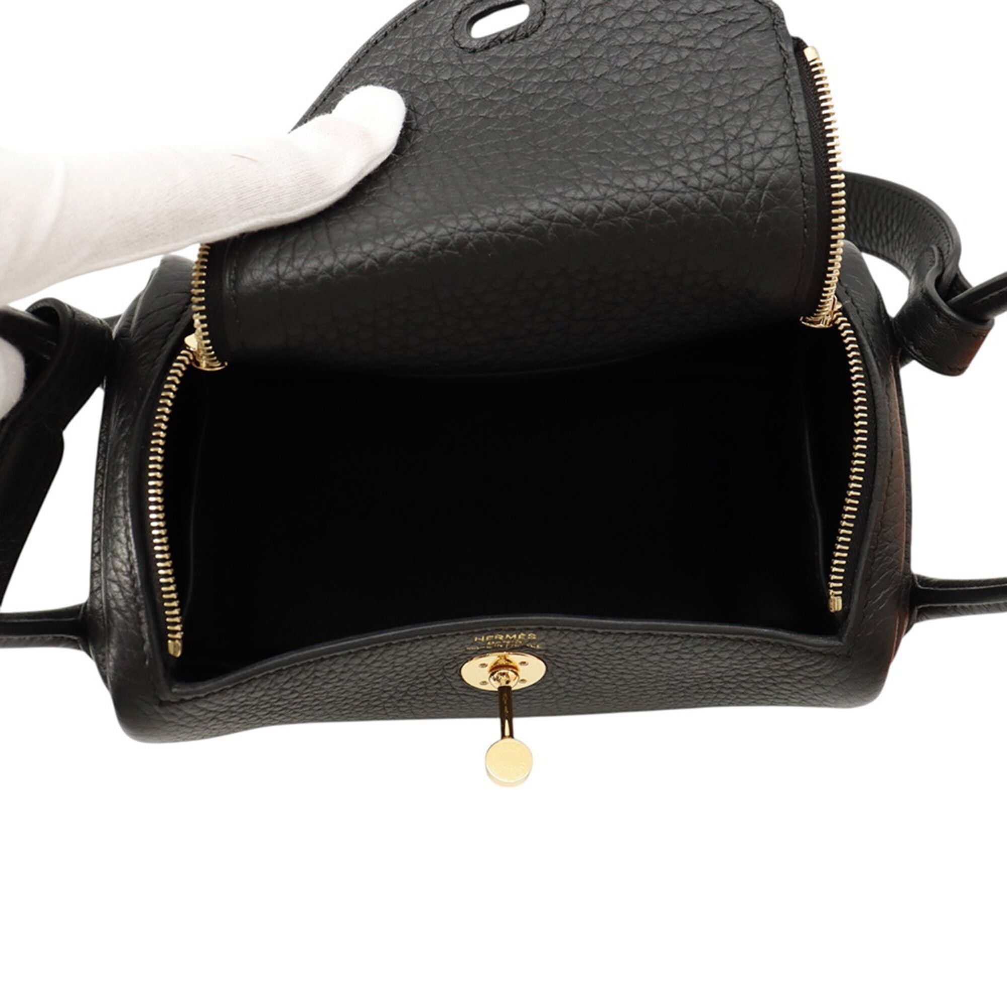 Lindy Taurillon Clemence Leather Shoulder Bag (Pre-Owned) - Hermes - Modalova