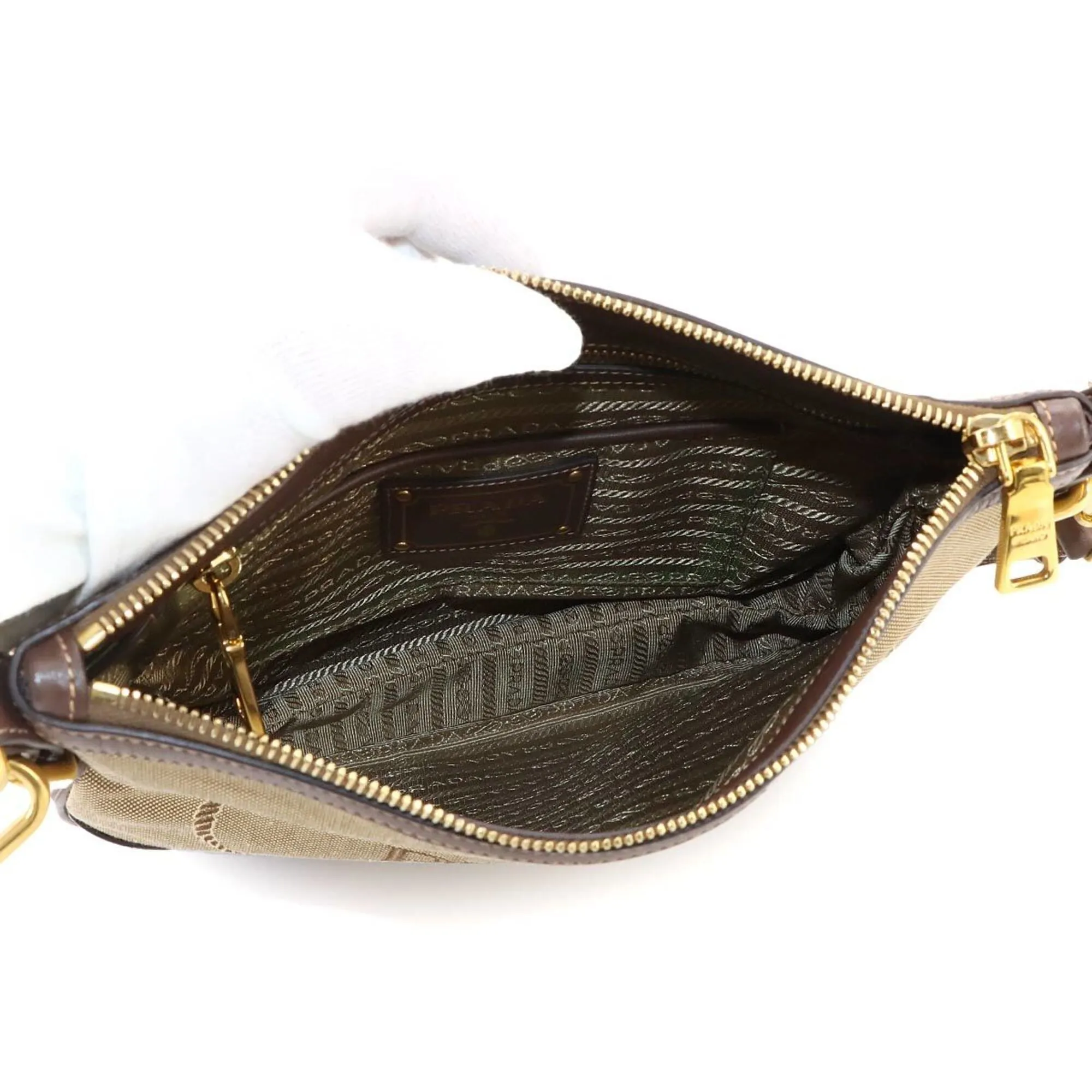 Canvas Leather Handbag Shoulder Bag (Pre-Owned) - Prada - Modalova