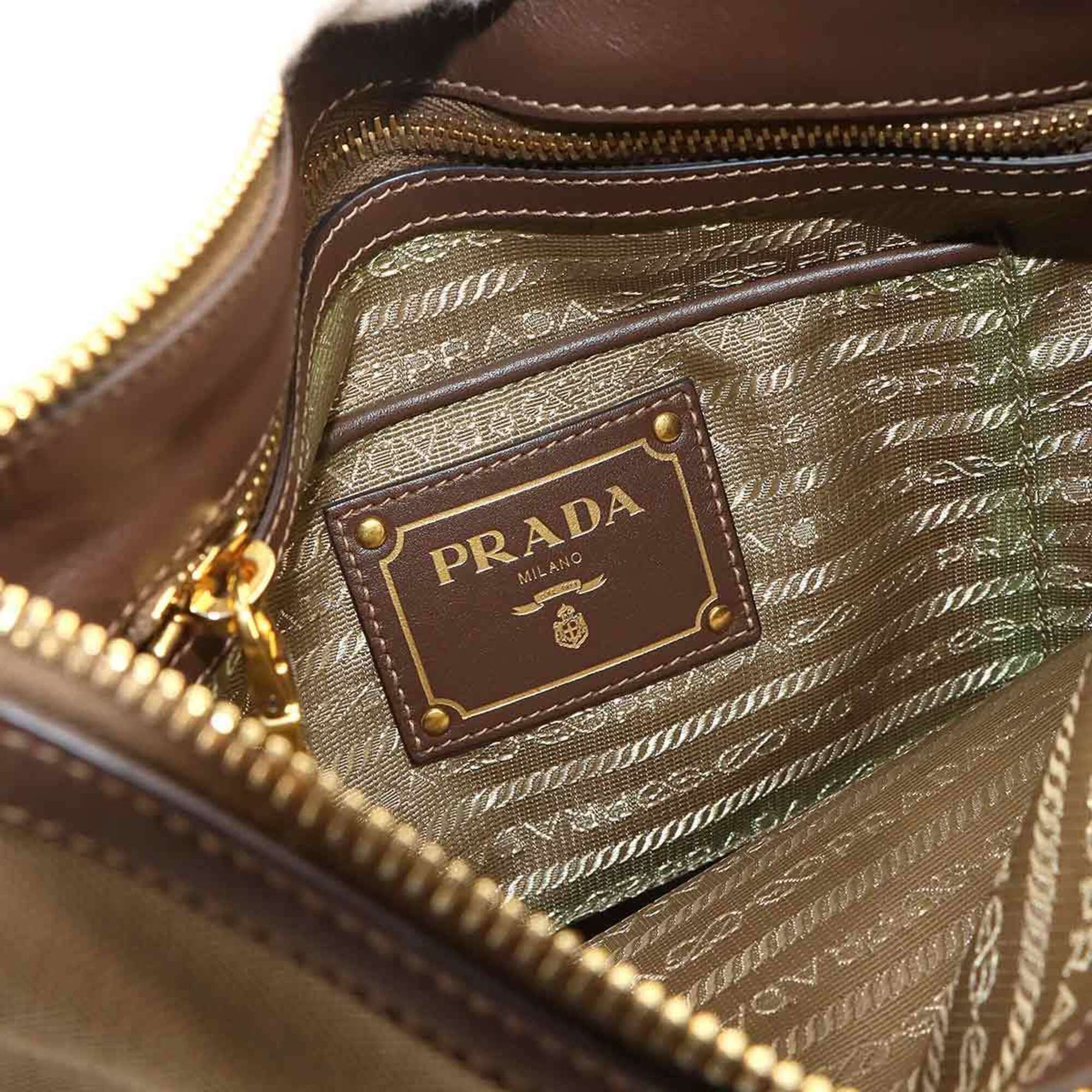Canvas Leather Handbag Shoulder Bag (Pre-Owned) - Prada - Modalova