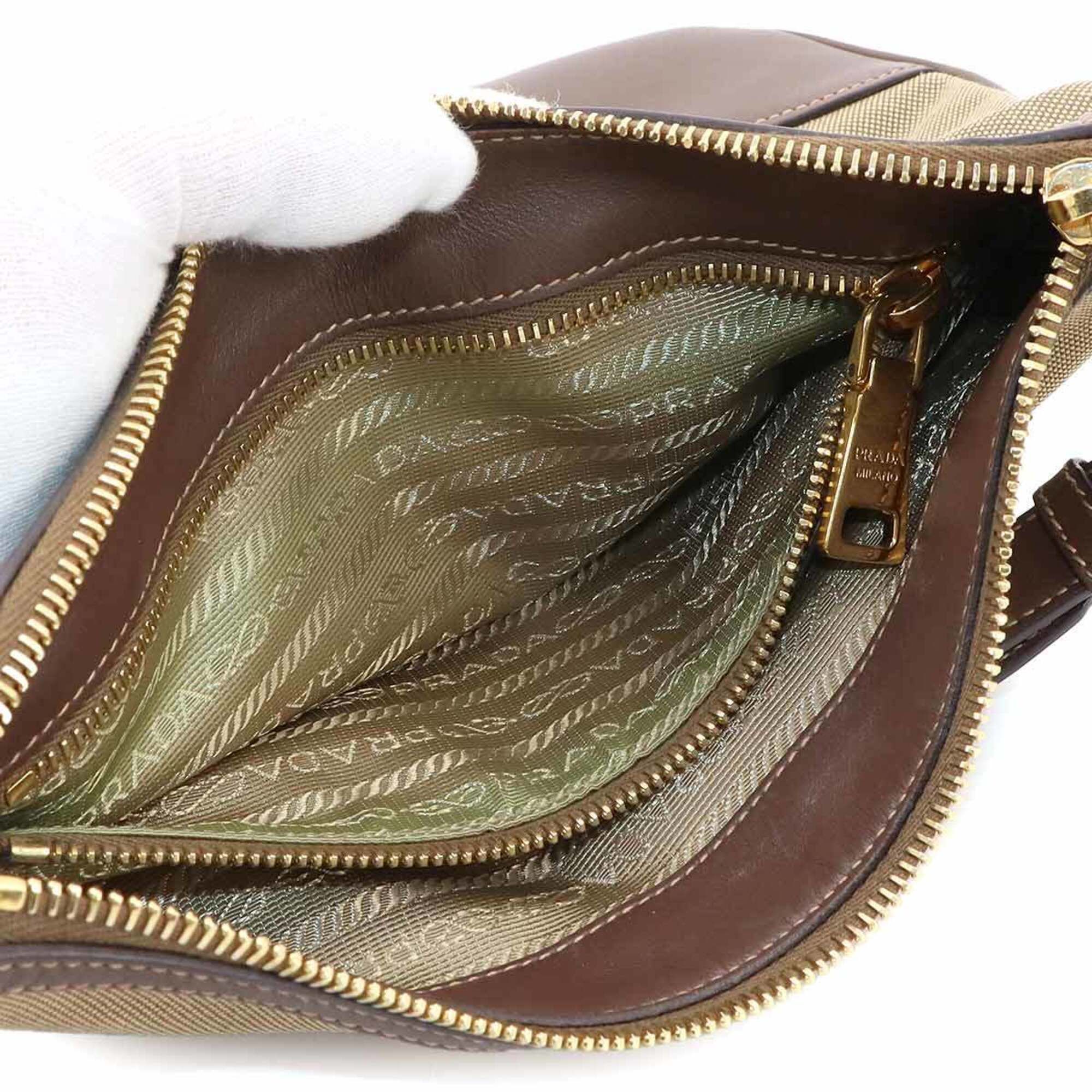 Canvas Leather Handbag Shoulder Bag (Pre-Owned) - Prada - Modalova