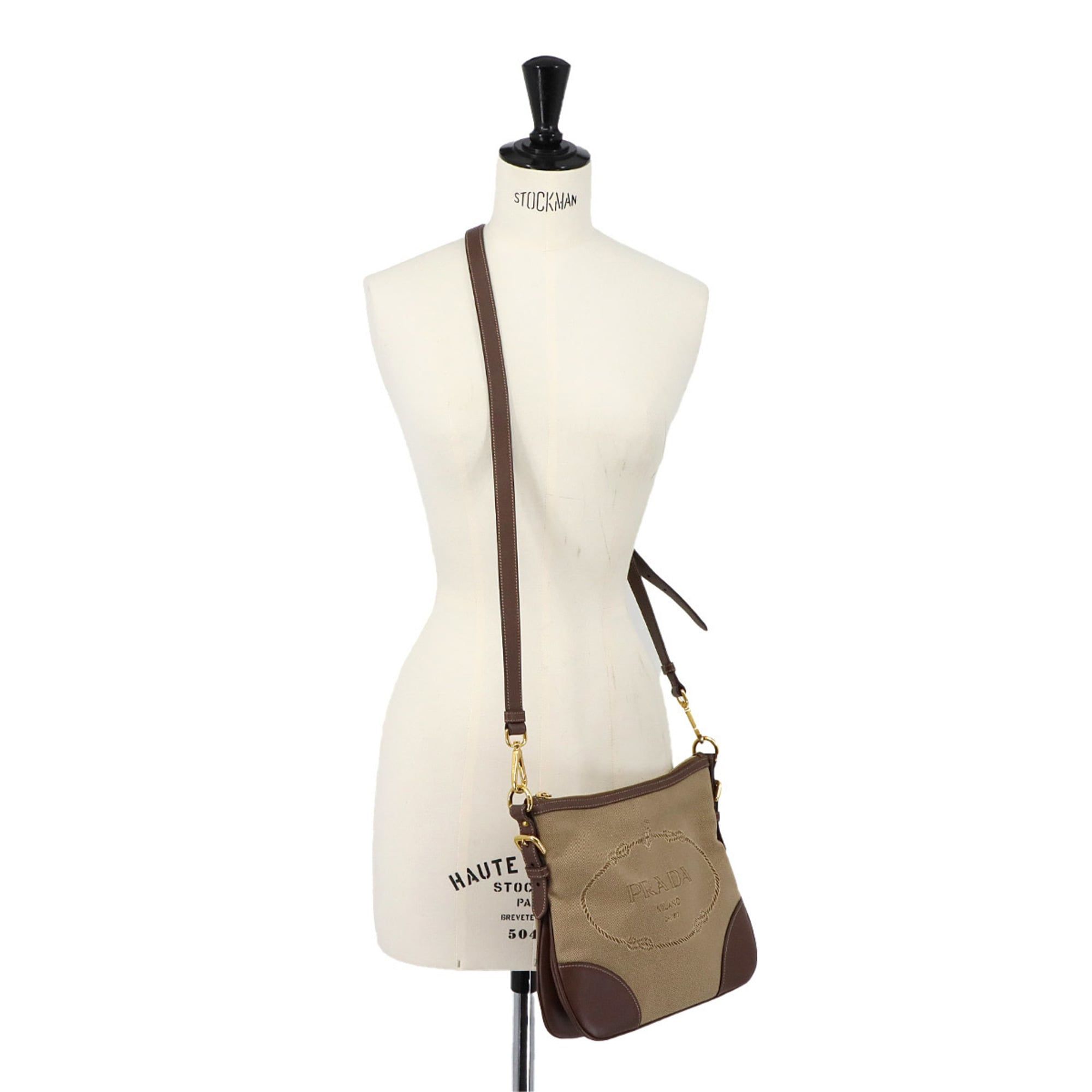 Canvas Leather Handbag Shoulder Bag (Pre-Owned) - Prada - Modalova