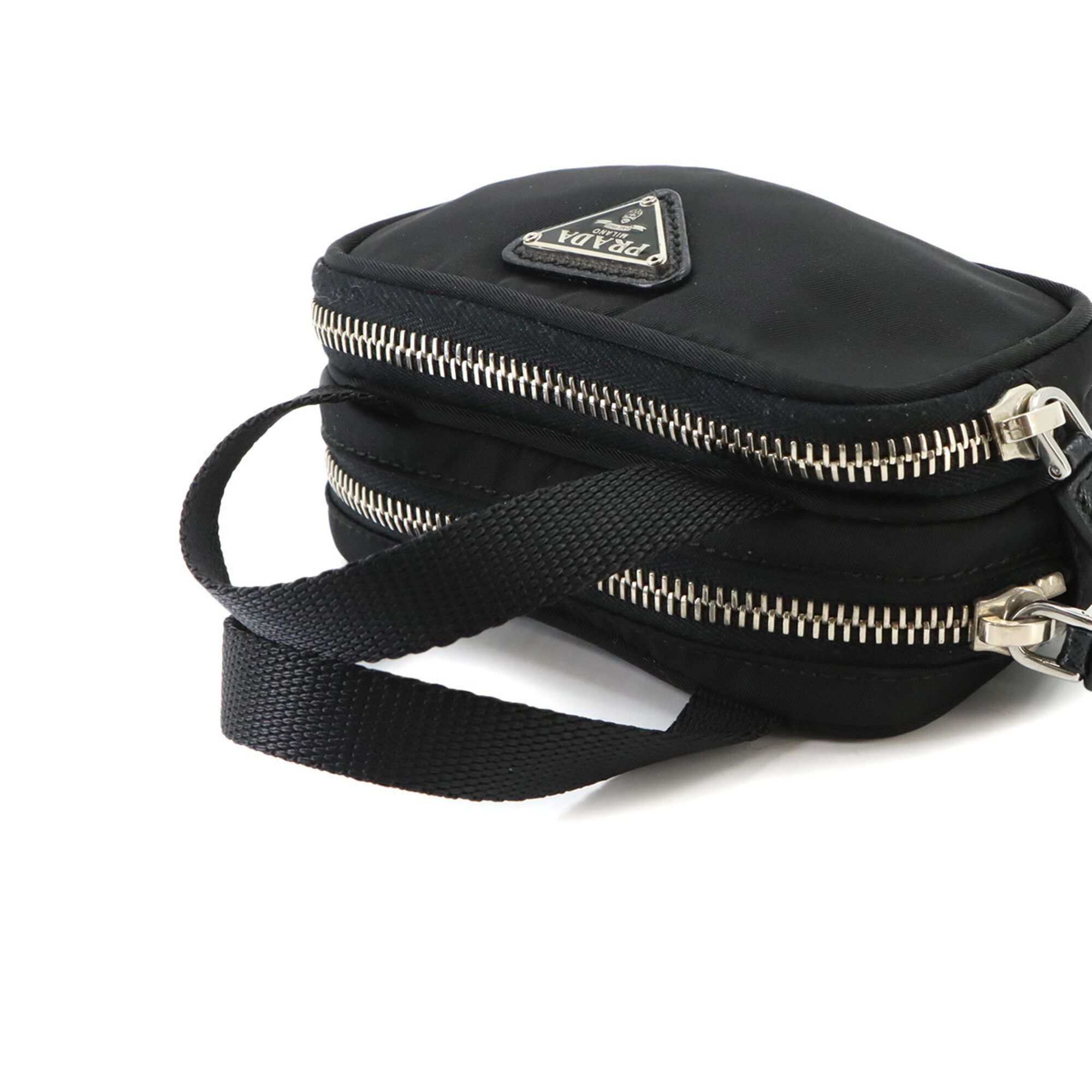 Nylon Saffiano Triangle Leather Handbag Pouch (Pre-Owned) - Prada - Modalova