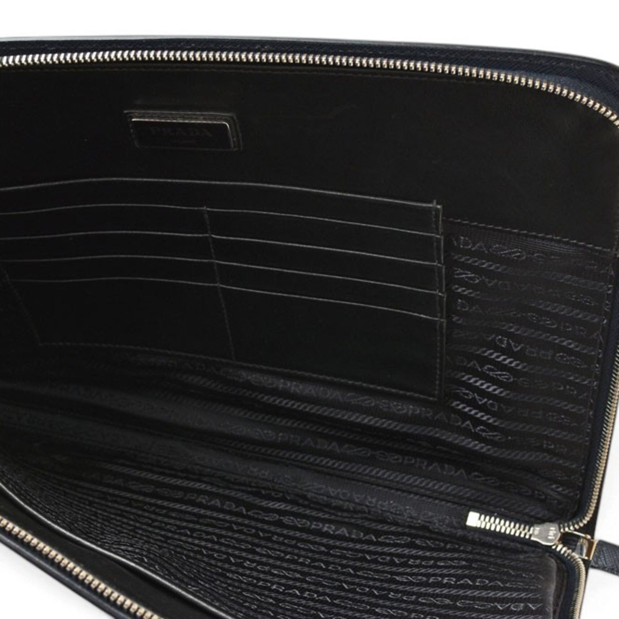 Saffiano Leather Clutch Bag (Pre-Owned) - Prada - Modalova