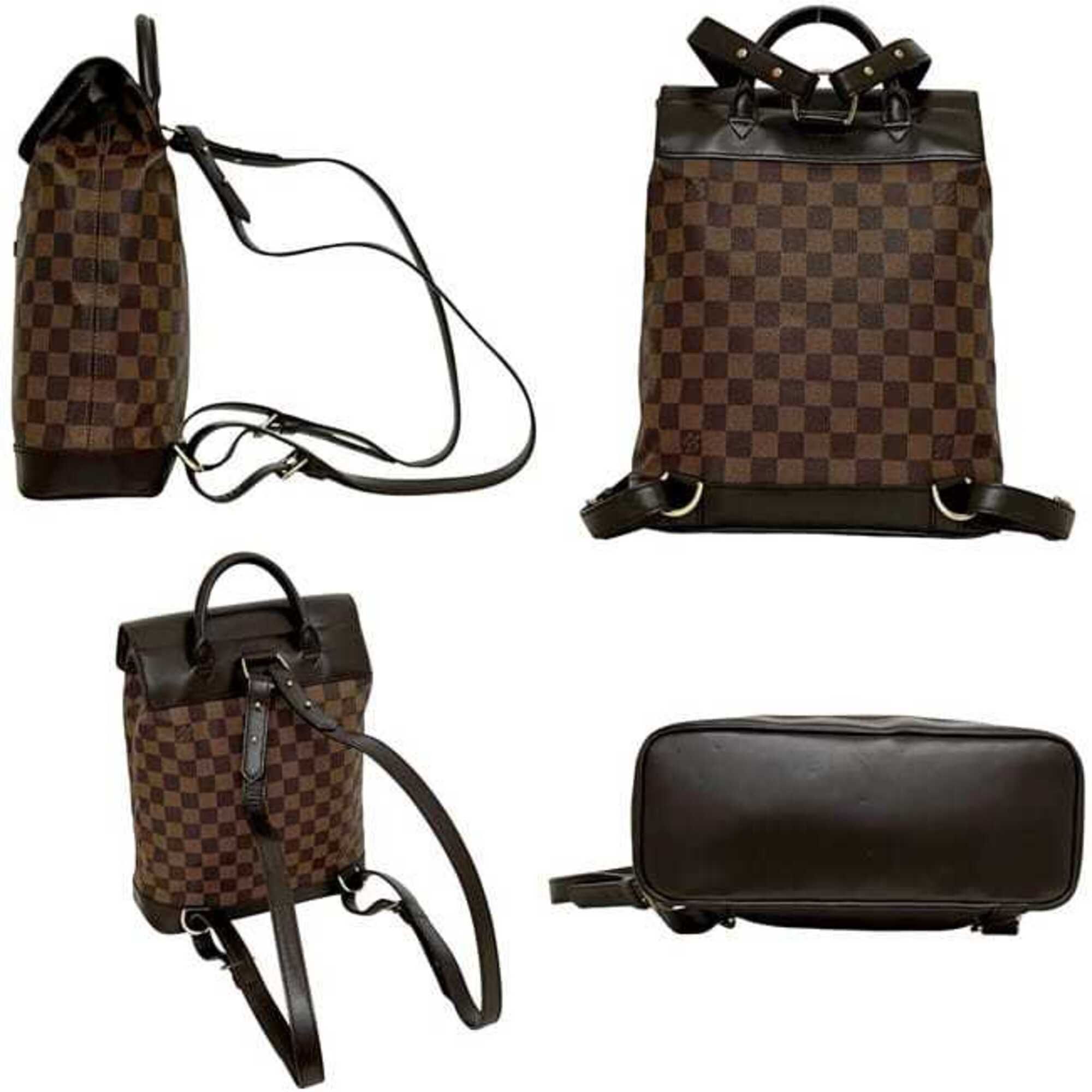 Damier Canvas Leather Backpack (Pre-Owned) - Louis Vuitton - Modalova