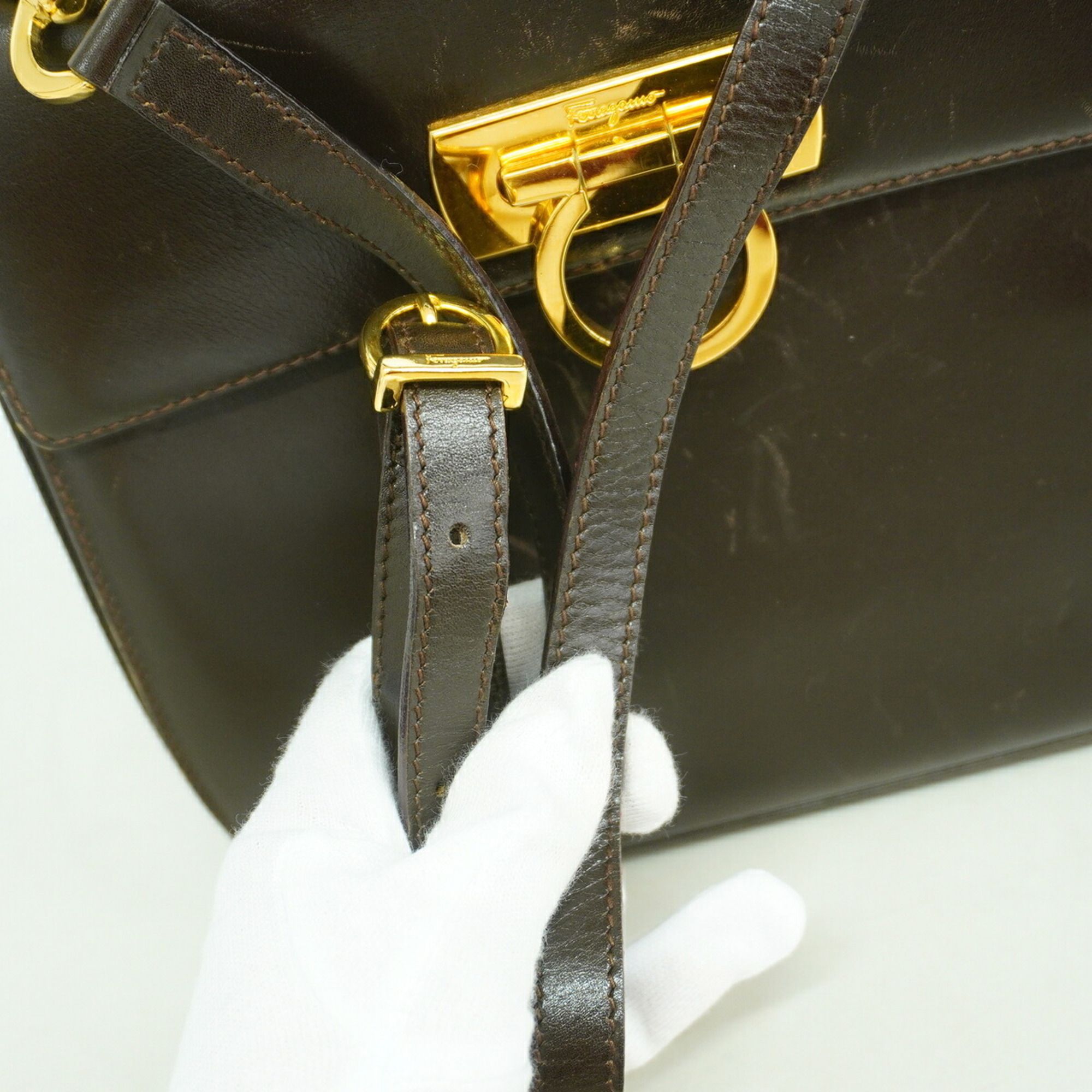 Leather Handbag (Pre-Owned) - Salvatore Ferragamo - Modalova
