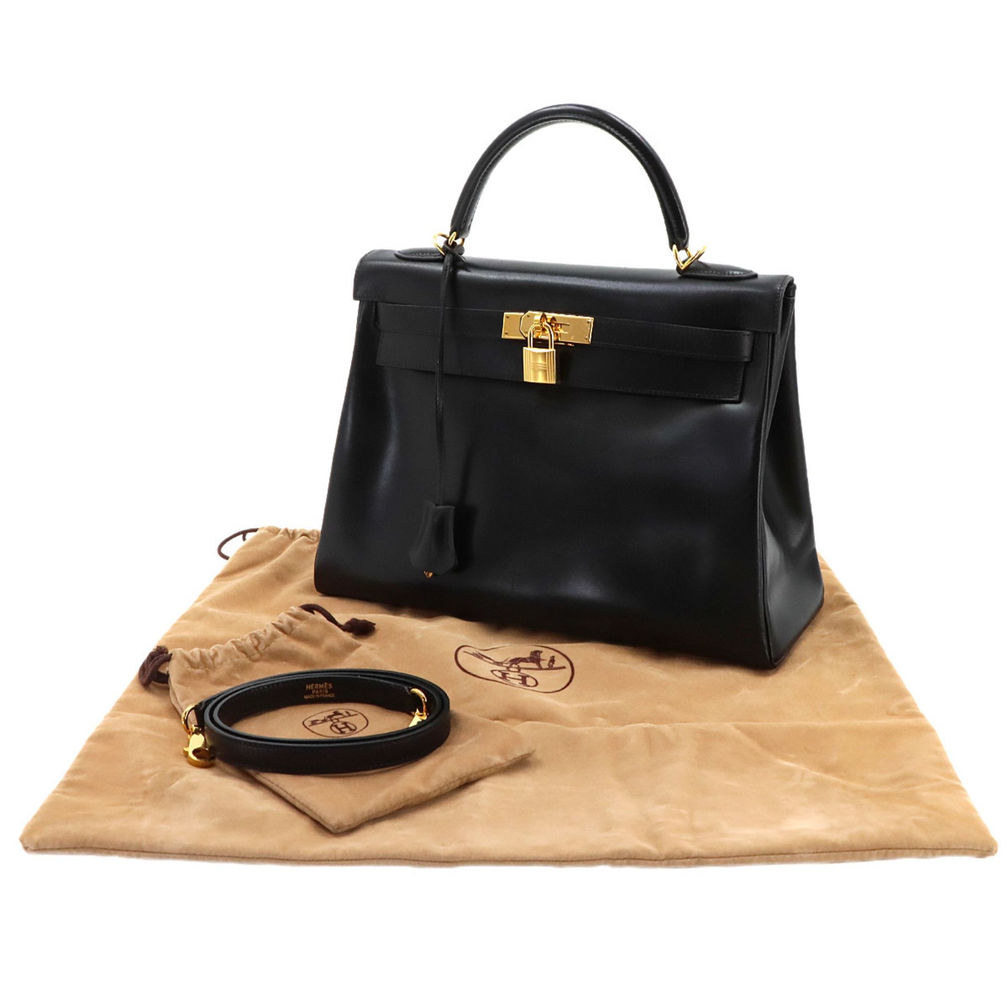 Box Calf Leather Handbag (Pre-Owned) - Hermes - Modalova