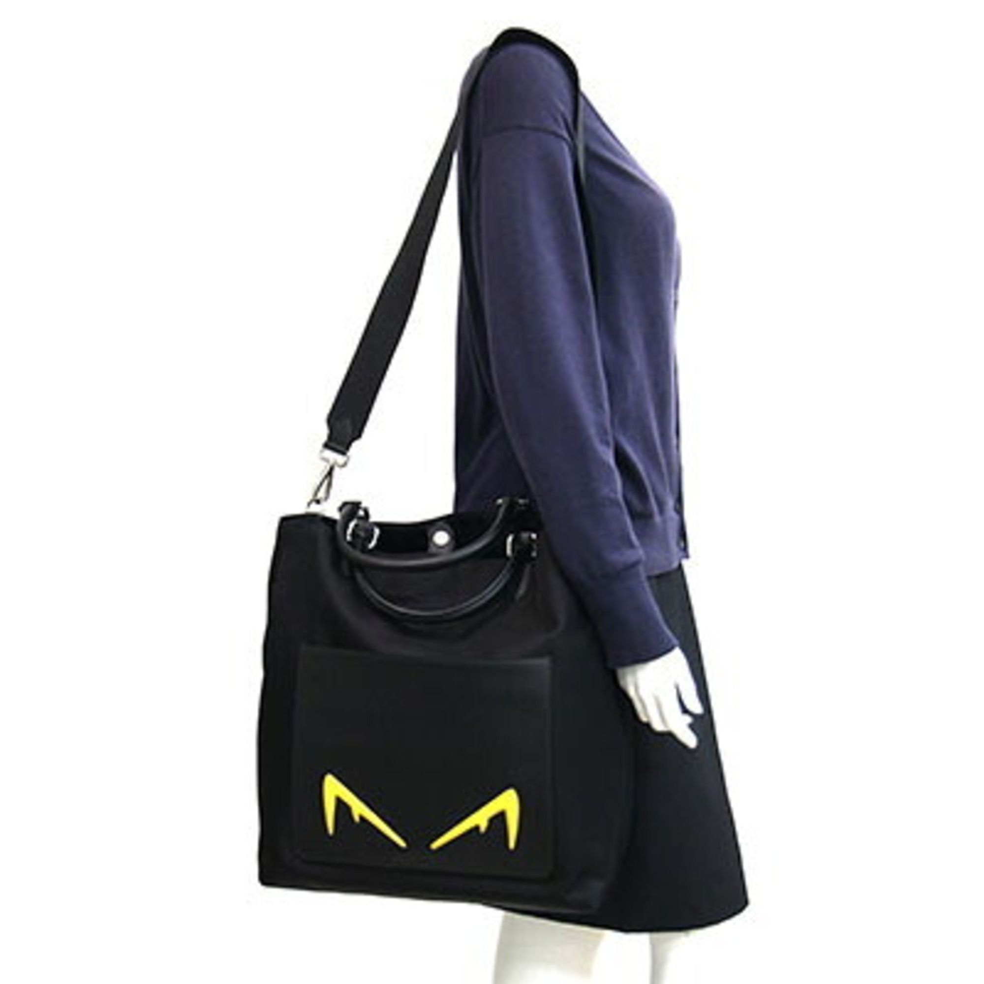 Nylon Leather Handbag Tote Bag (Pre-Owned) - Fendi - Modalova
