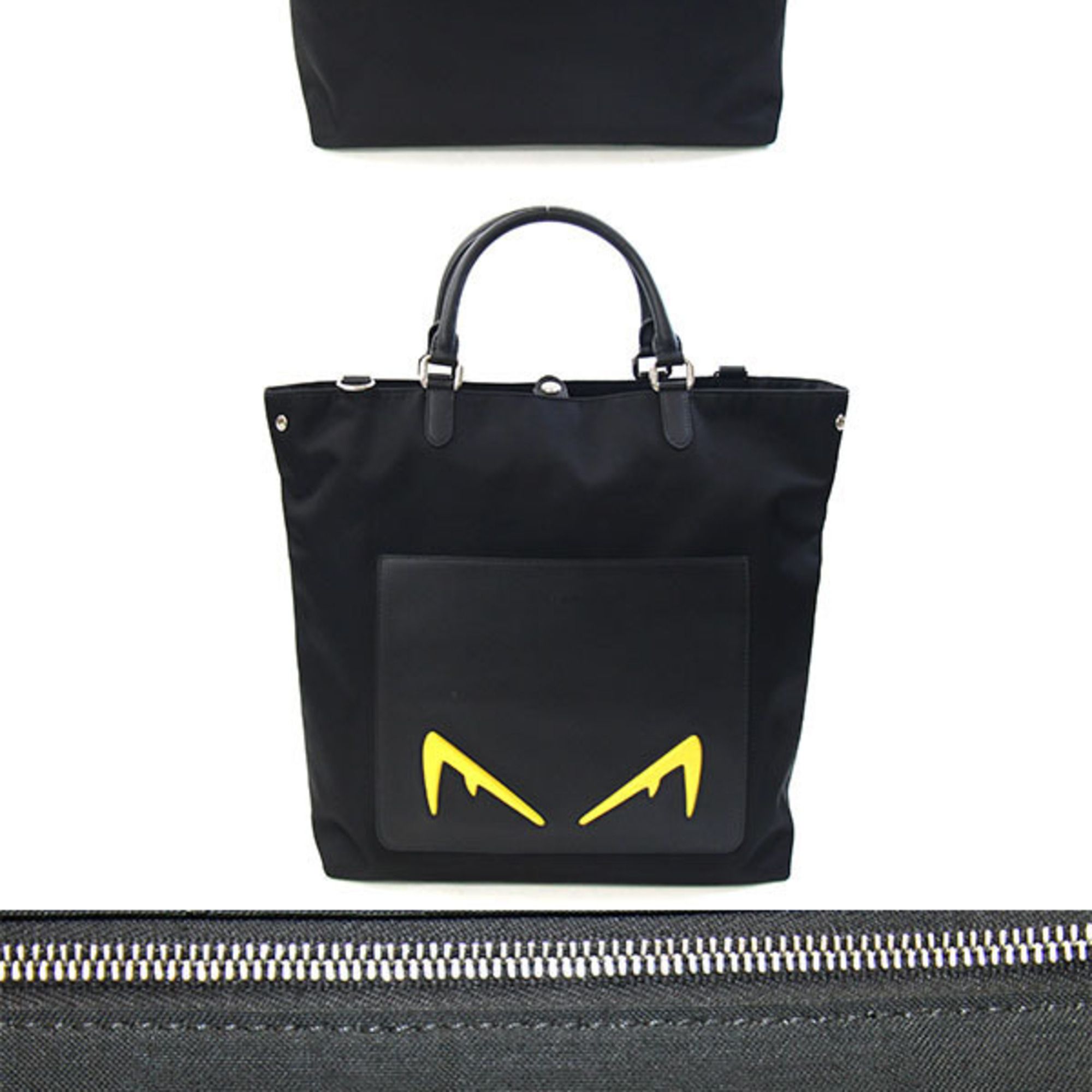 Nylon Leather Handbag Tote Bag (Pre-Owned) - Fendi - Modalova