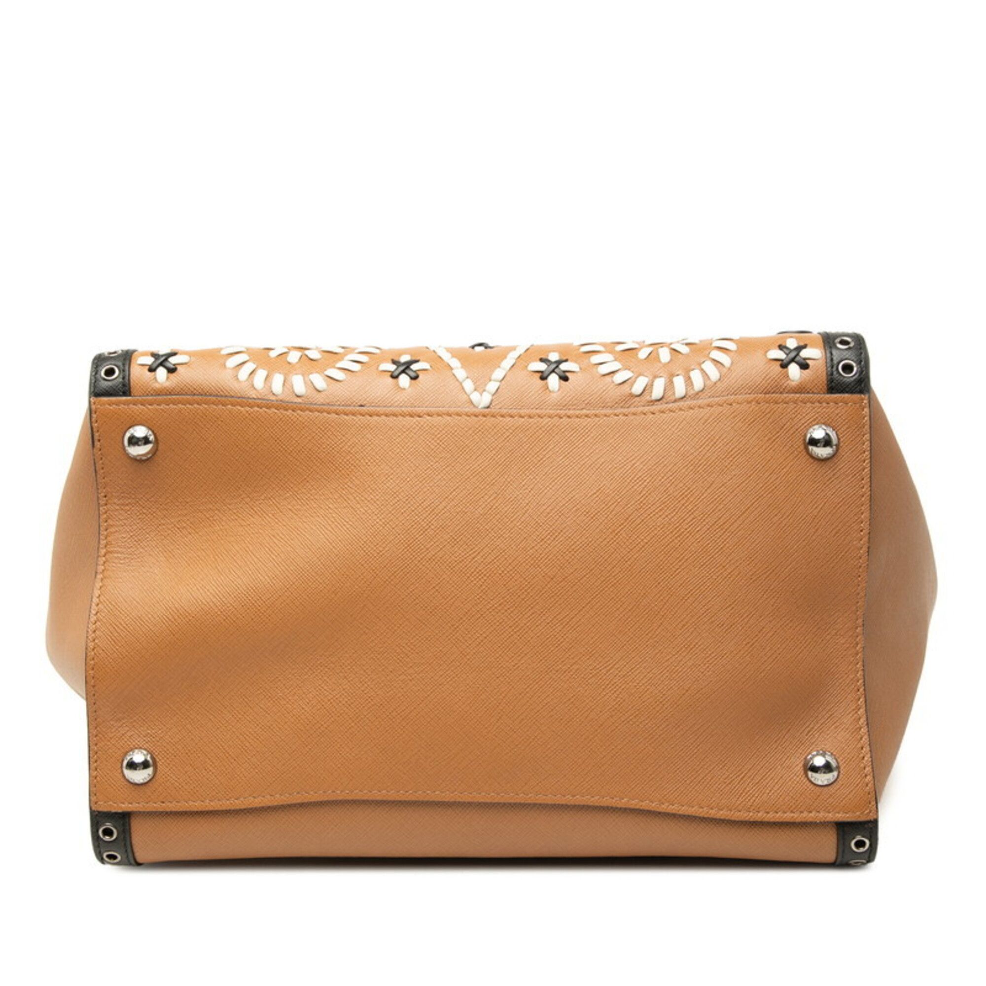 Saffiano Leather Handbag Shoulder Bag (Pre-Owned) - Prada - Modalova