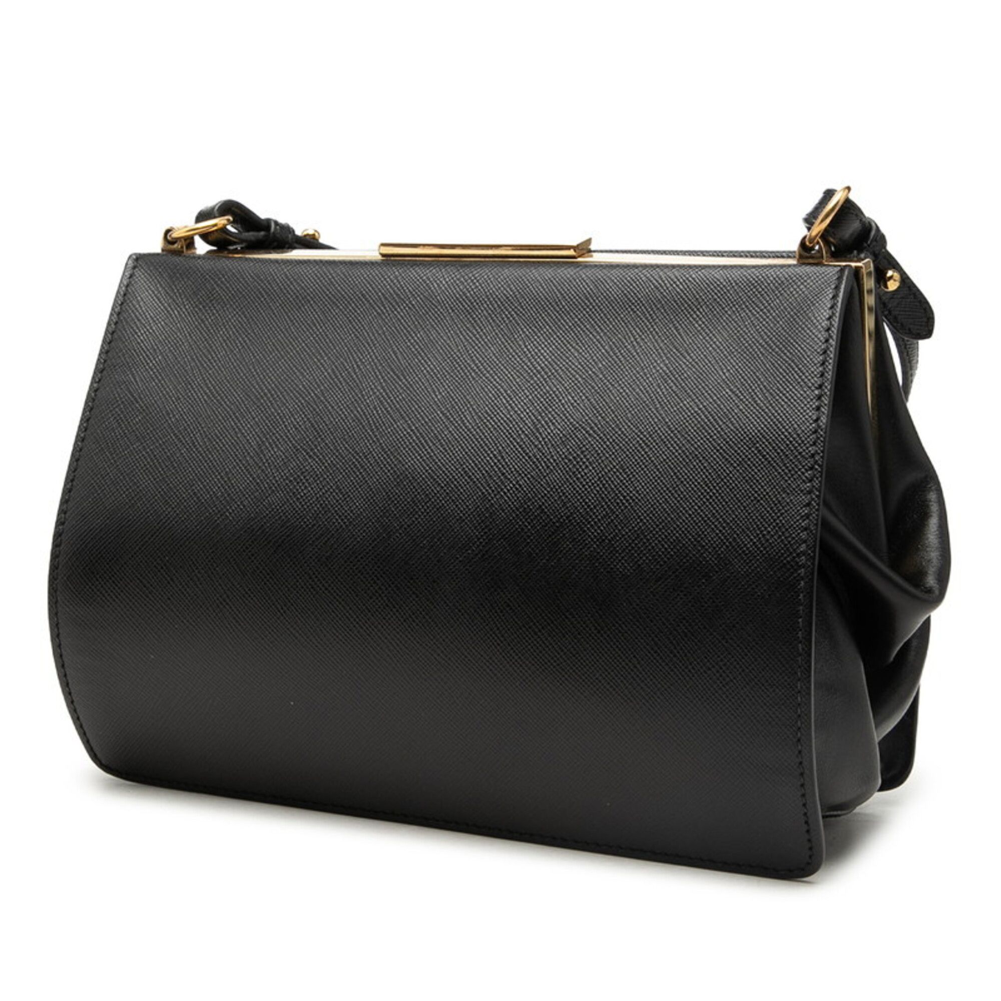 Saffiano Triangle Leather Shoulder Bag (Pre-Owned) - Prada - Modalova