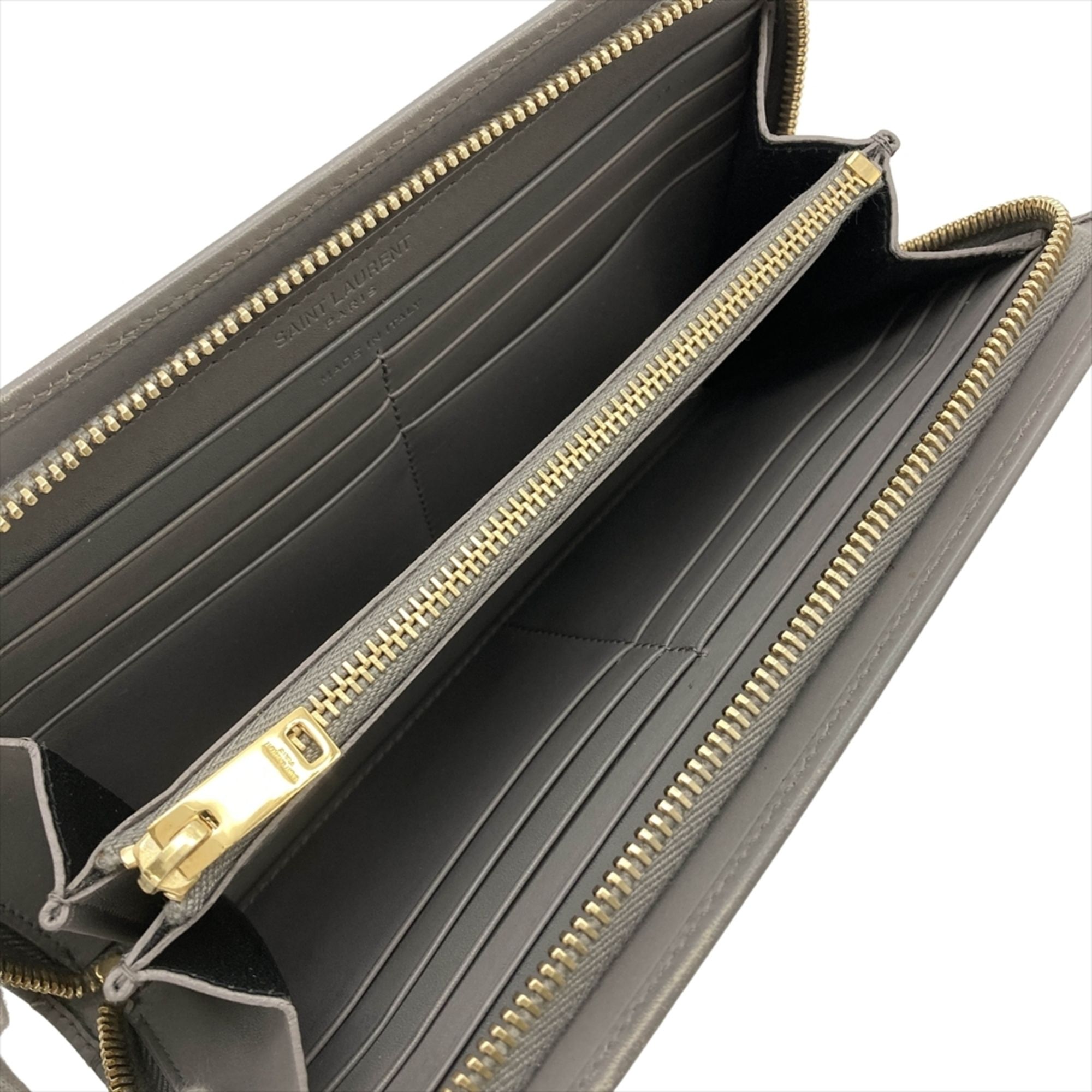 Leather Long Wallet (Bi-Fold) (Pre-Owned) - Saint Laurent - Modalova