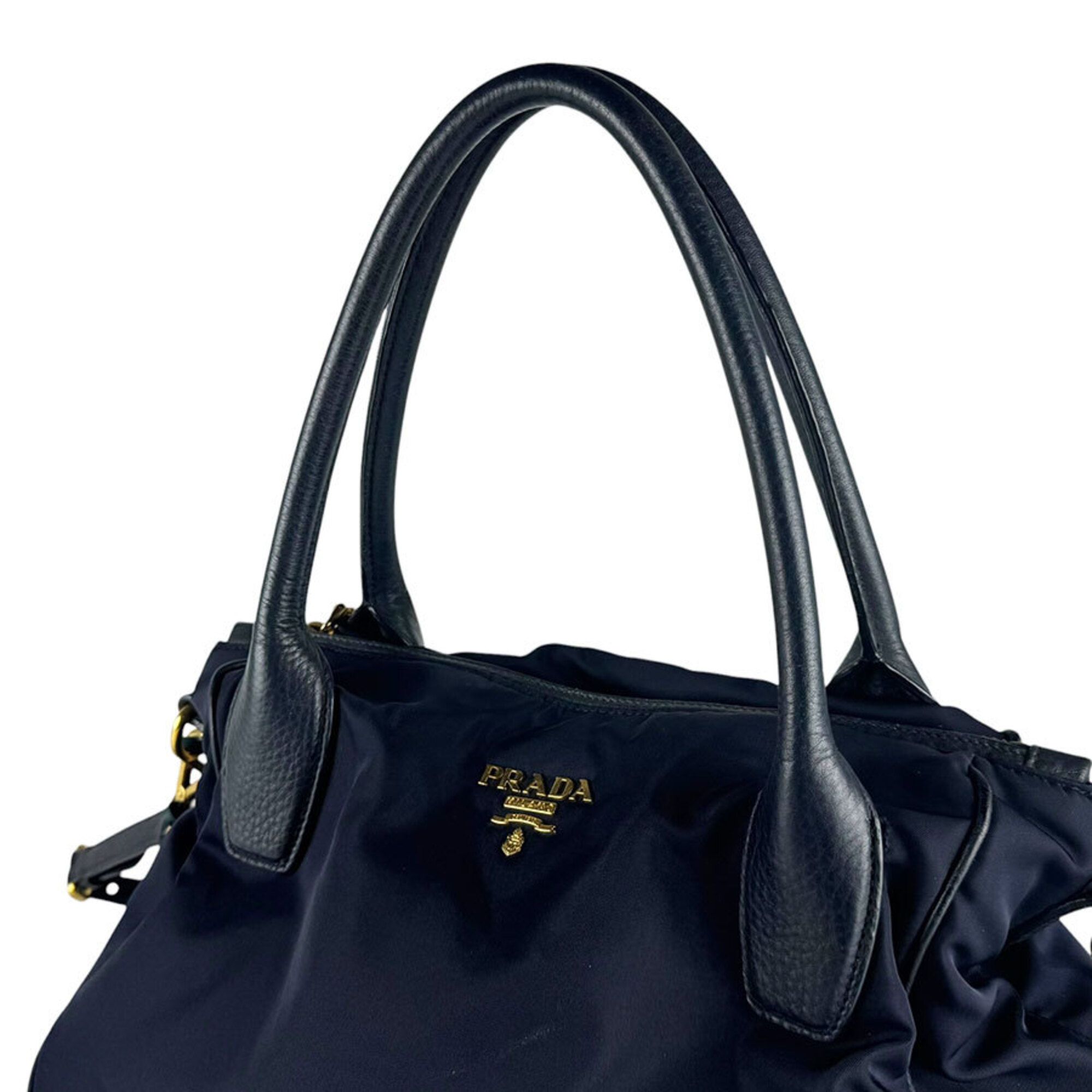 Nylon Leather Handbag Shoulder Bag (Pre-Owned) - Prada - Modalova