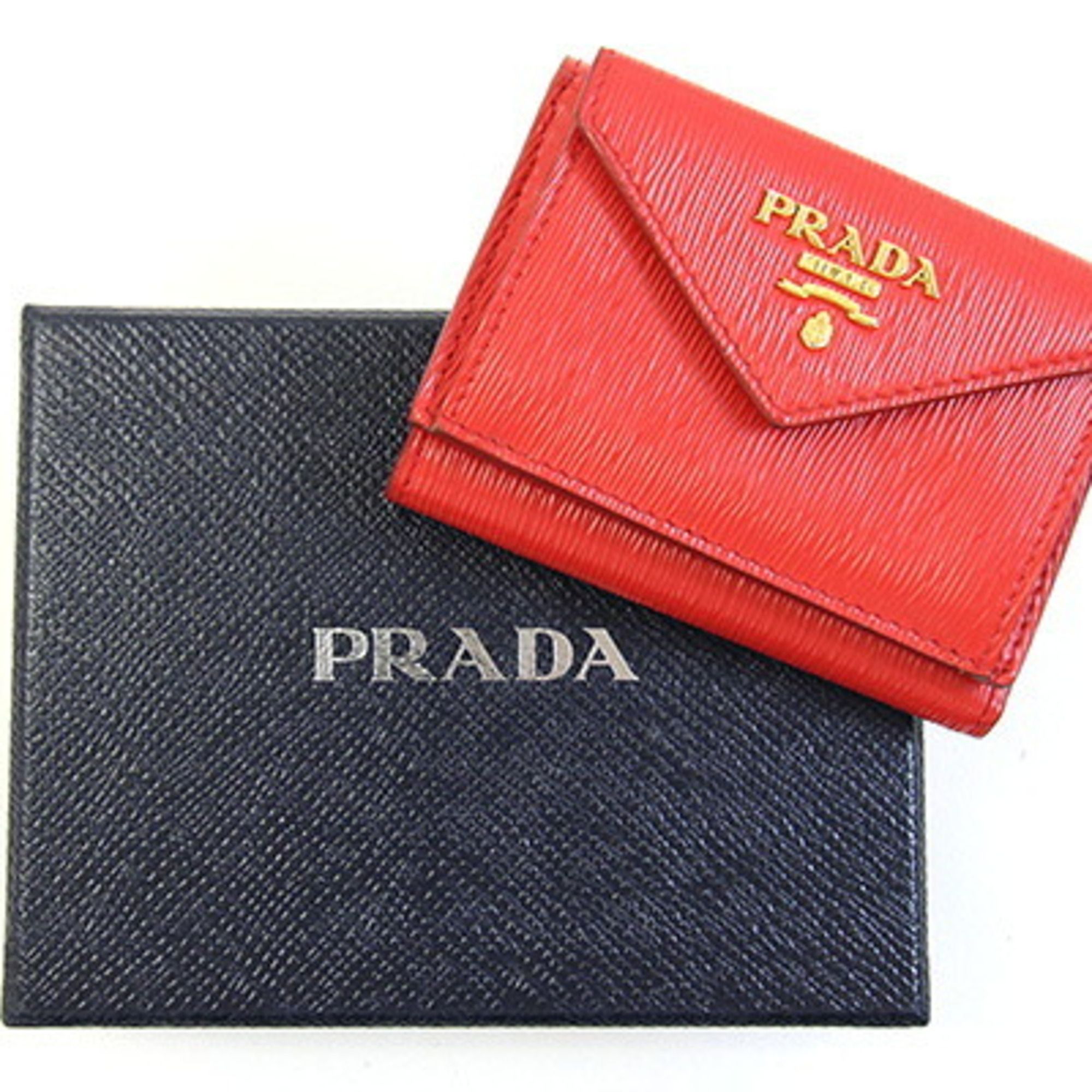 Leather Wallet (Tri-Fold) (Pre-Owned) - Prada - Modalova